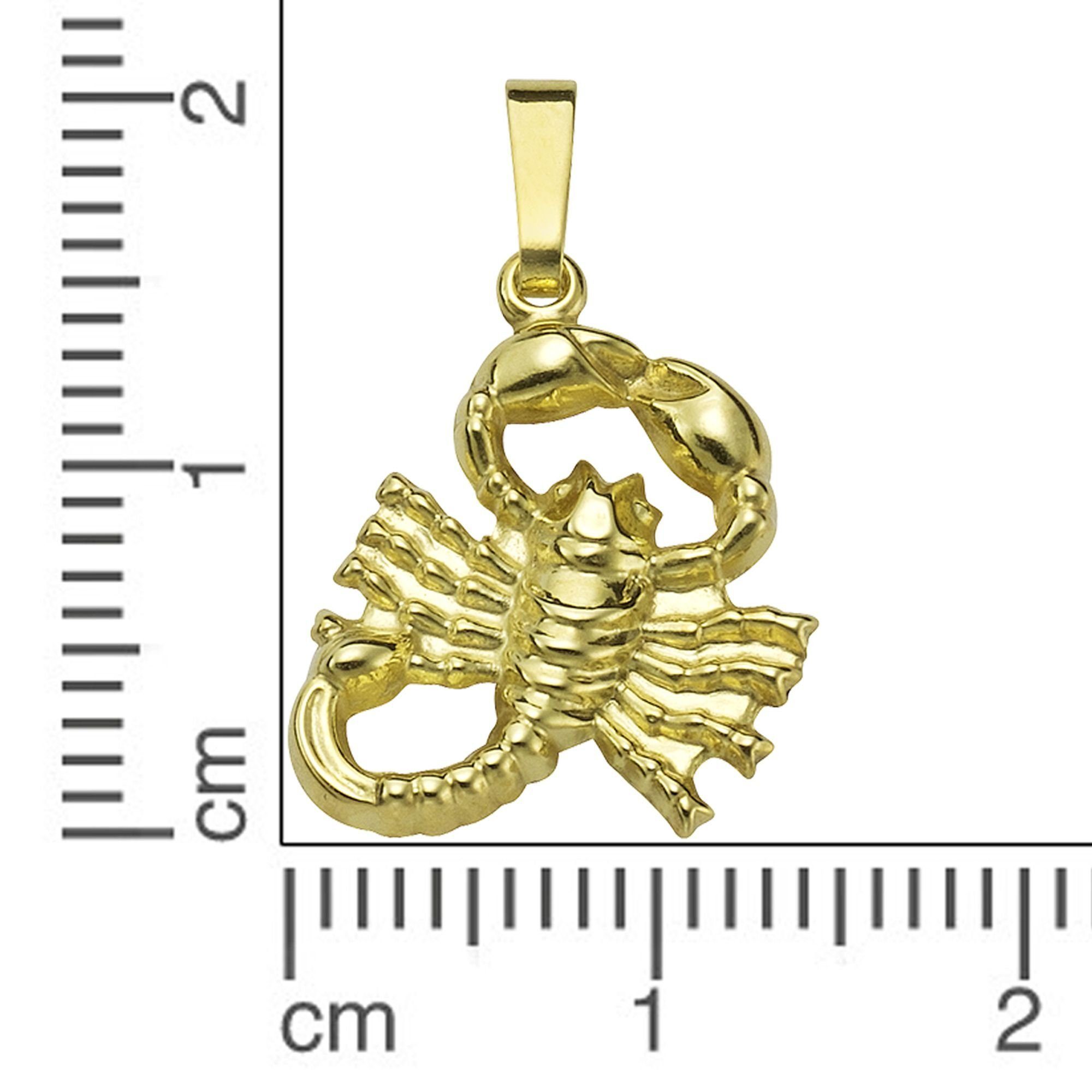 585/- Kettenanhänger Gelbgold glanz, Vivance Skorpion Sternzeichen