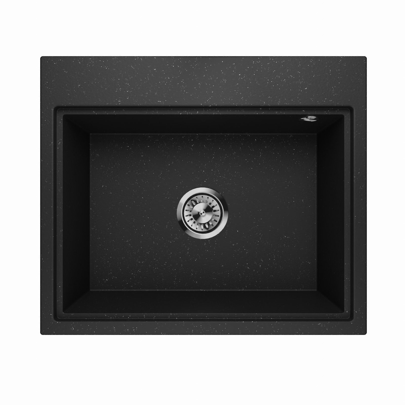 QLS Küchenspüle Comfort 0.0L, Granit-Spülbecken, 58x49,5cm Granitspüle Spülbecken Waschbecken tiefe Kammer