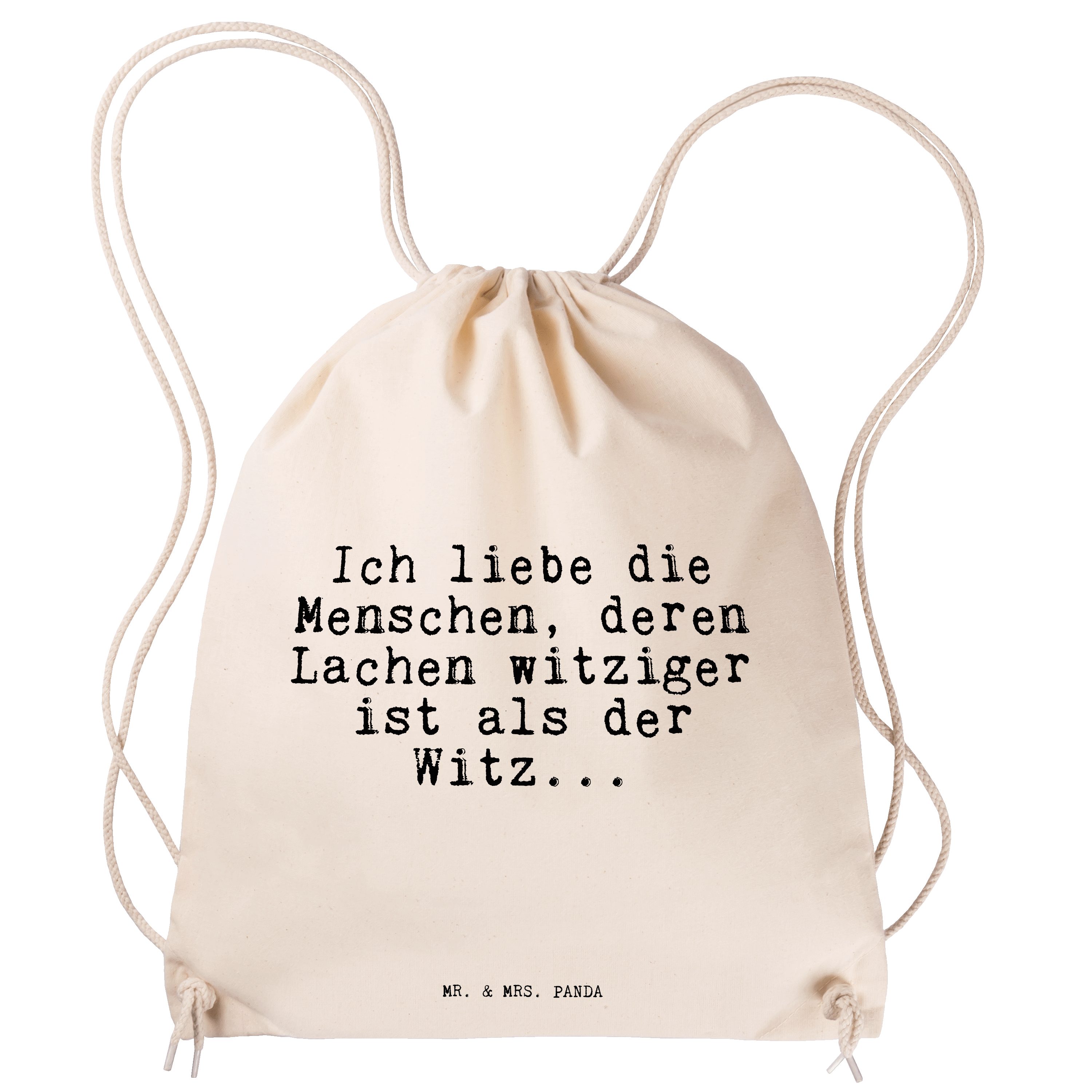 Mr. & Mrs. Panda Sporttasche »Ich liebe die Menschen,... Transparent