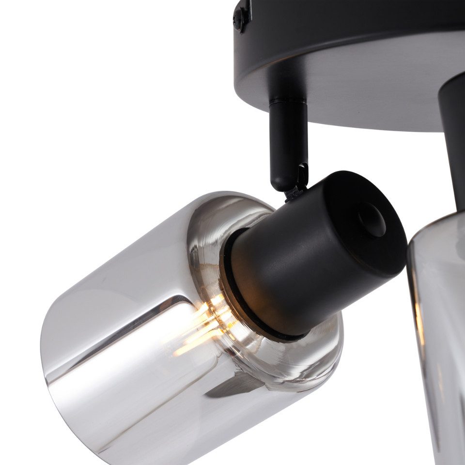 Qazqa LED Aufbaustrahler Cilin, ohne Leuchtmittel, E14, Schwarz, Modern, Me günstig online kaufen