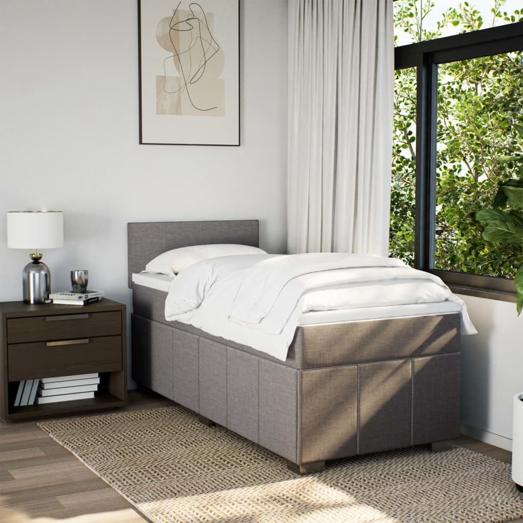 vidaXL Bett Boxspringbett mit Matratze Taupe günstig online kaufen