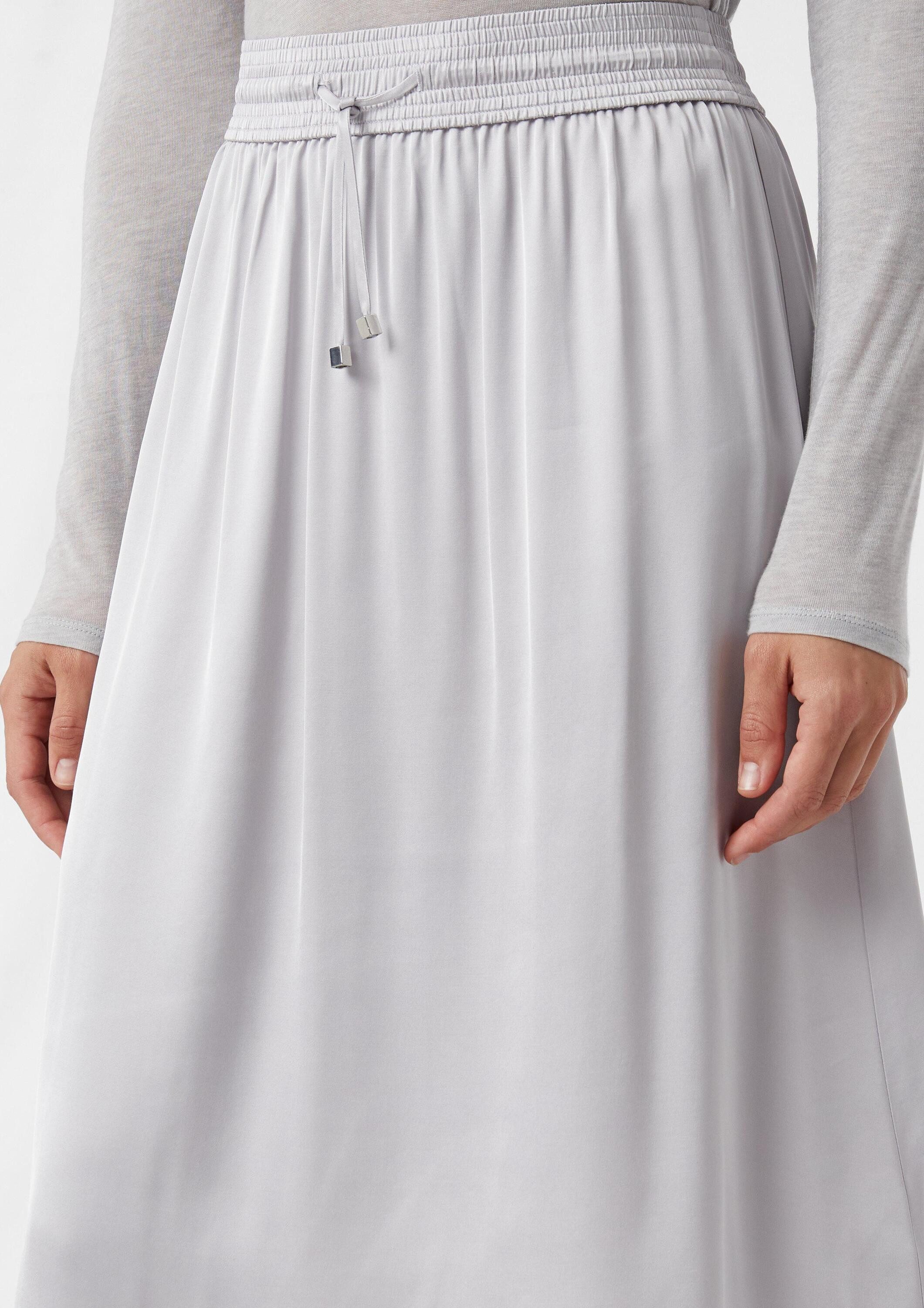 comma Midirock Rock Midirock aus Satin mit Elastikbund und Bindeband