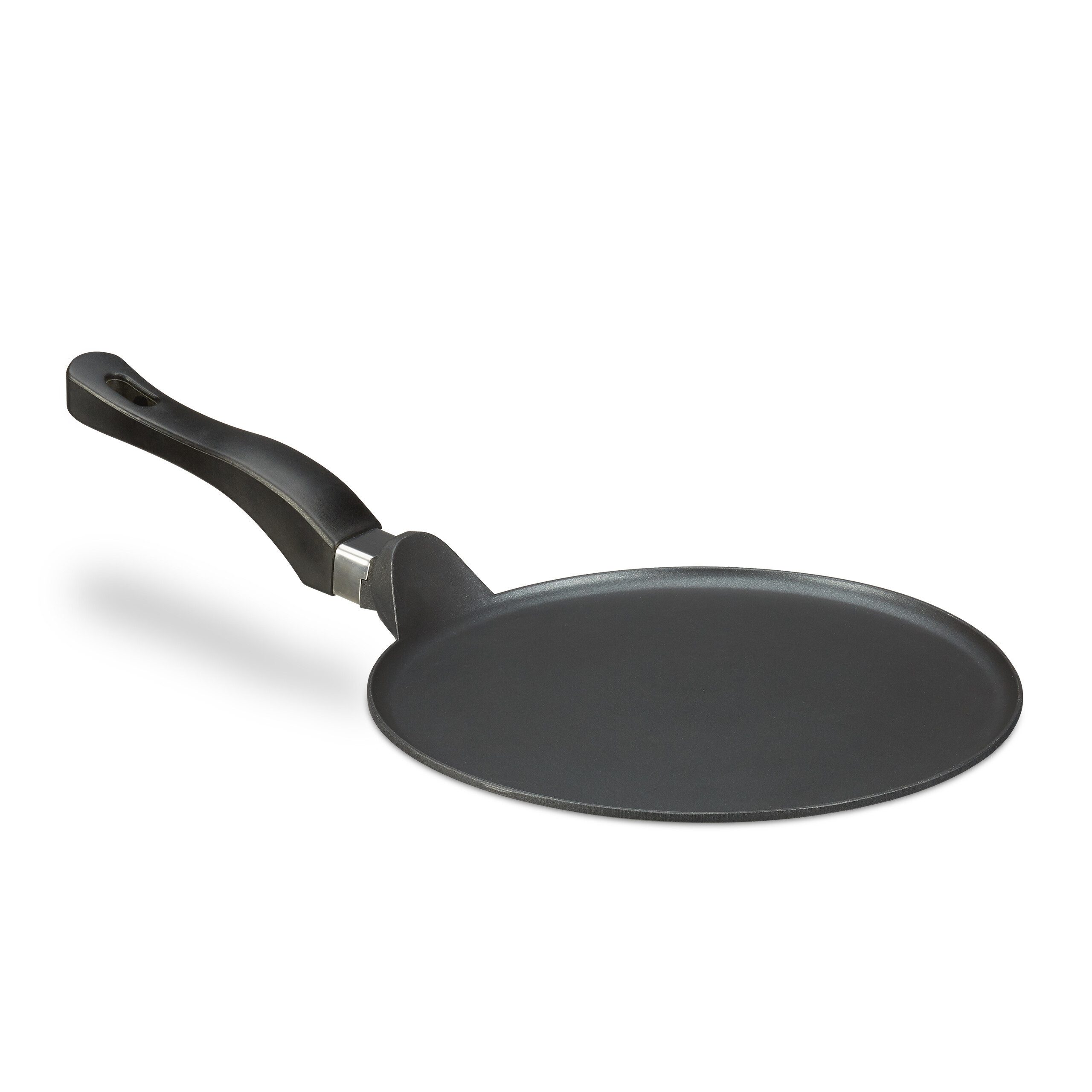 relaxdays Crêpepfanne Crêpespfanne Aluguss schwarz 25 cm, Aluminium (1-tlg)
