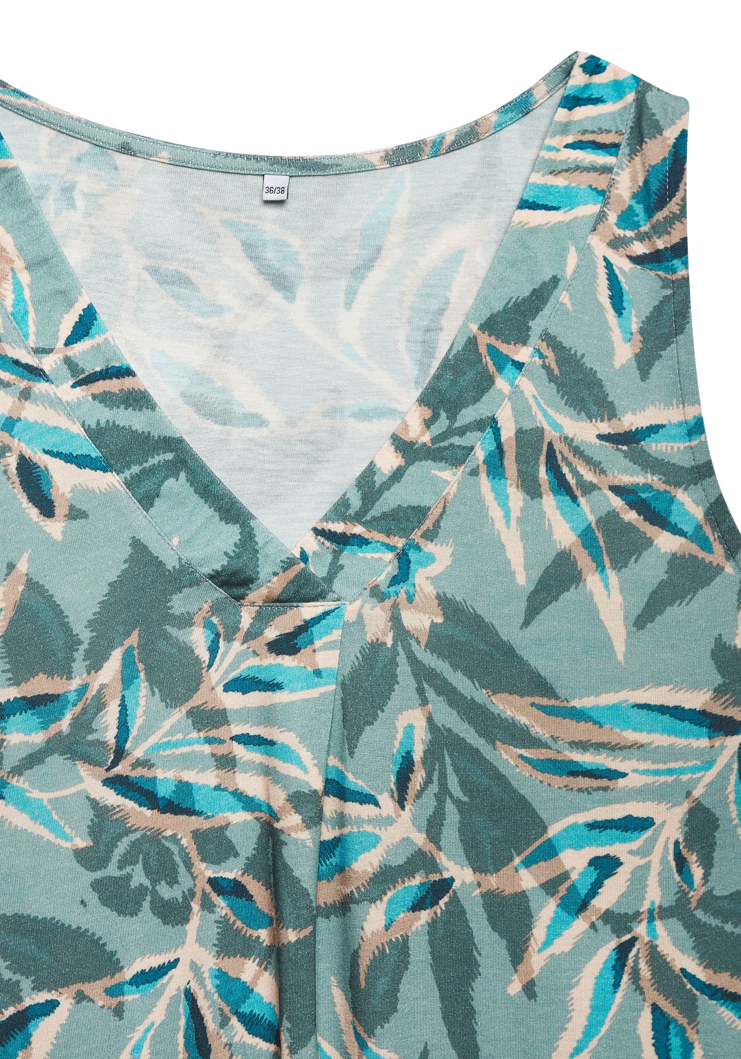 Vivance Tanktop mit Alloverdruck, sommerliches Jerseytop mit V-Ausschnitt