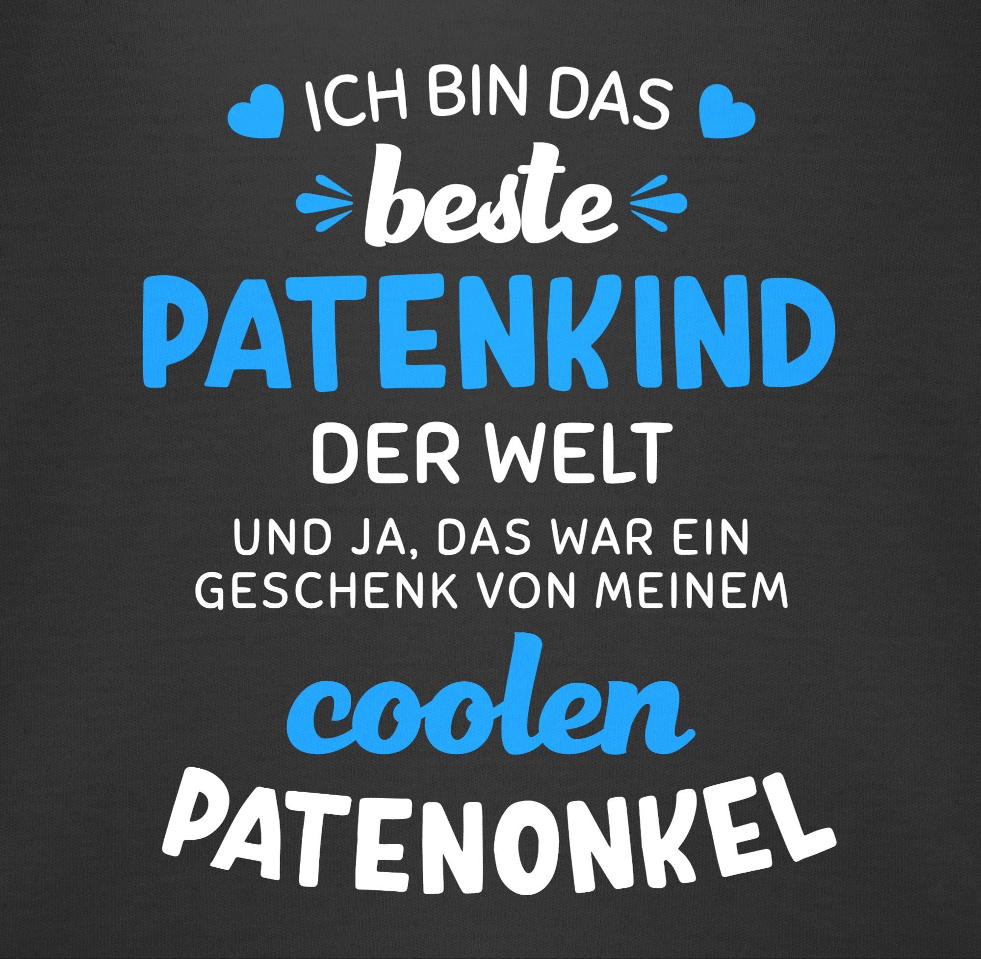 Shirtracer Shirtbody Ich bin das beste Patenkind der Welt weiß/blau Pate Patenonkel