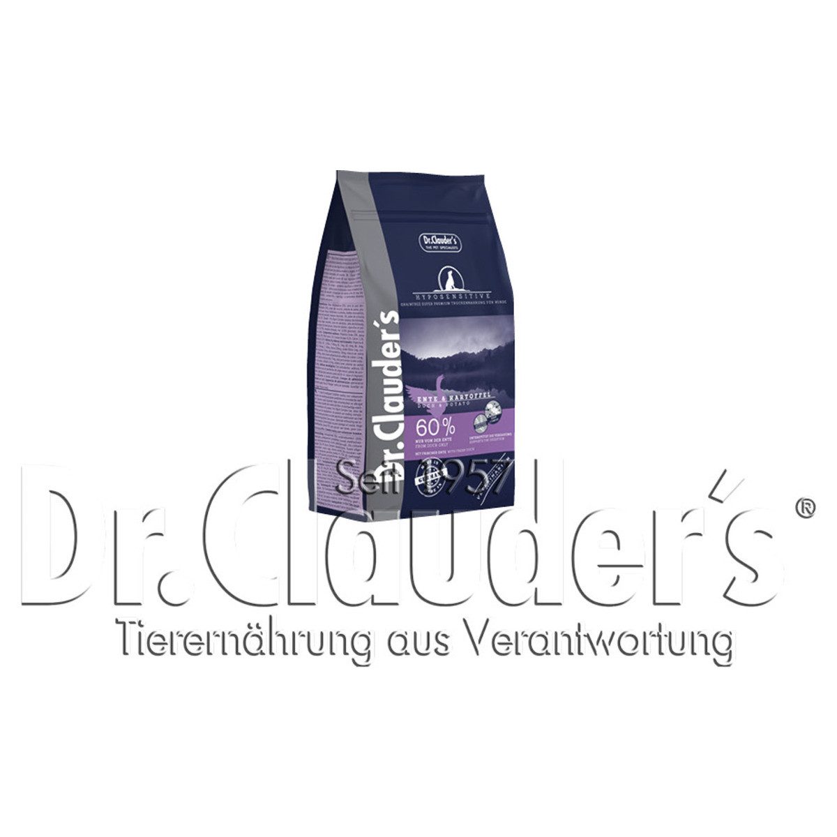 Dr. Clauder's Hyposensitive Ente & Kartoffel 350 g, Trockenfutter für: Hund