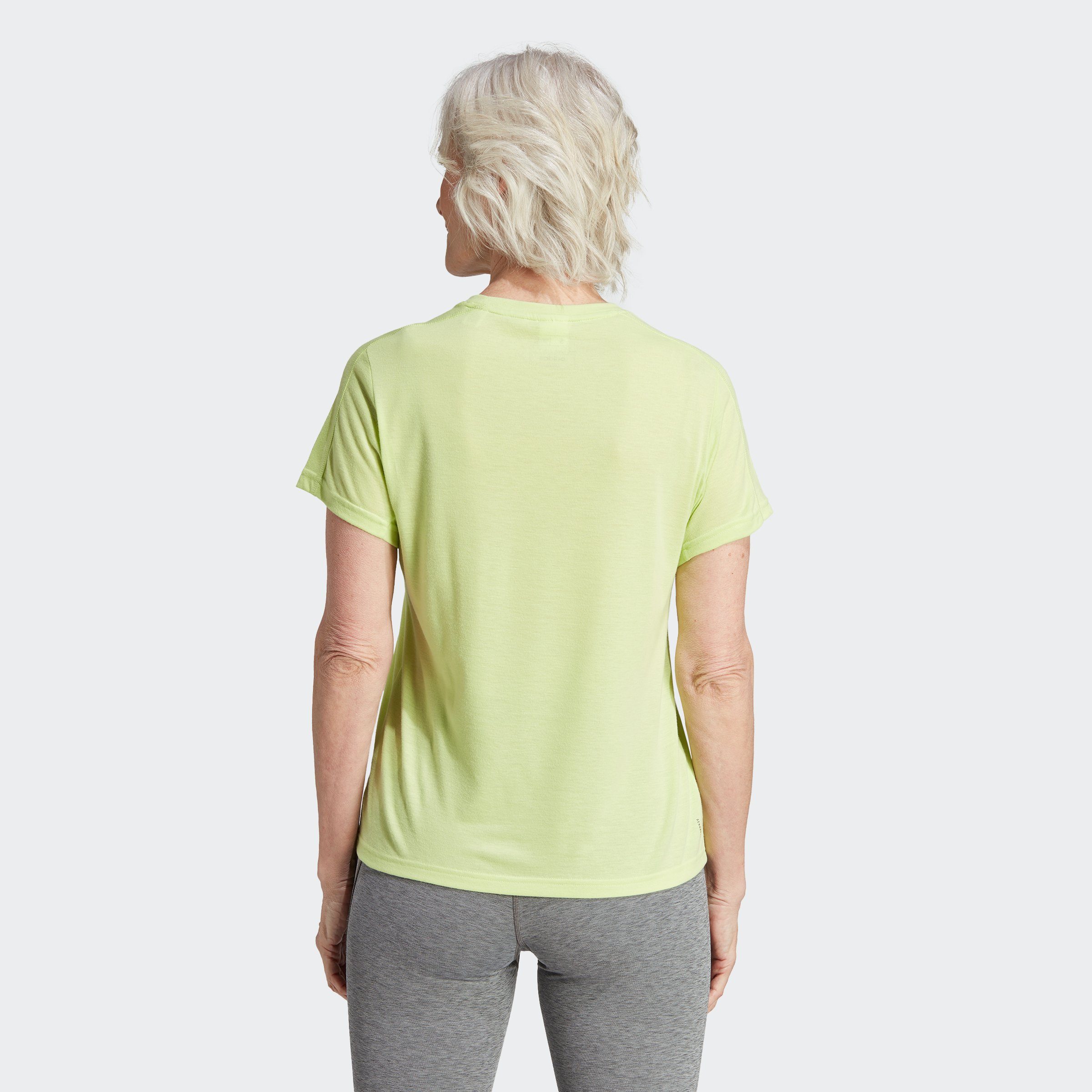 adidas Performance T-Shirt AEROREADY Pulse TRAIN MINIMAL ESSENTIALS BRANDING Lime