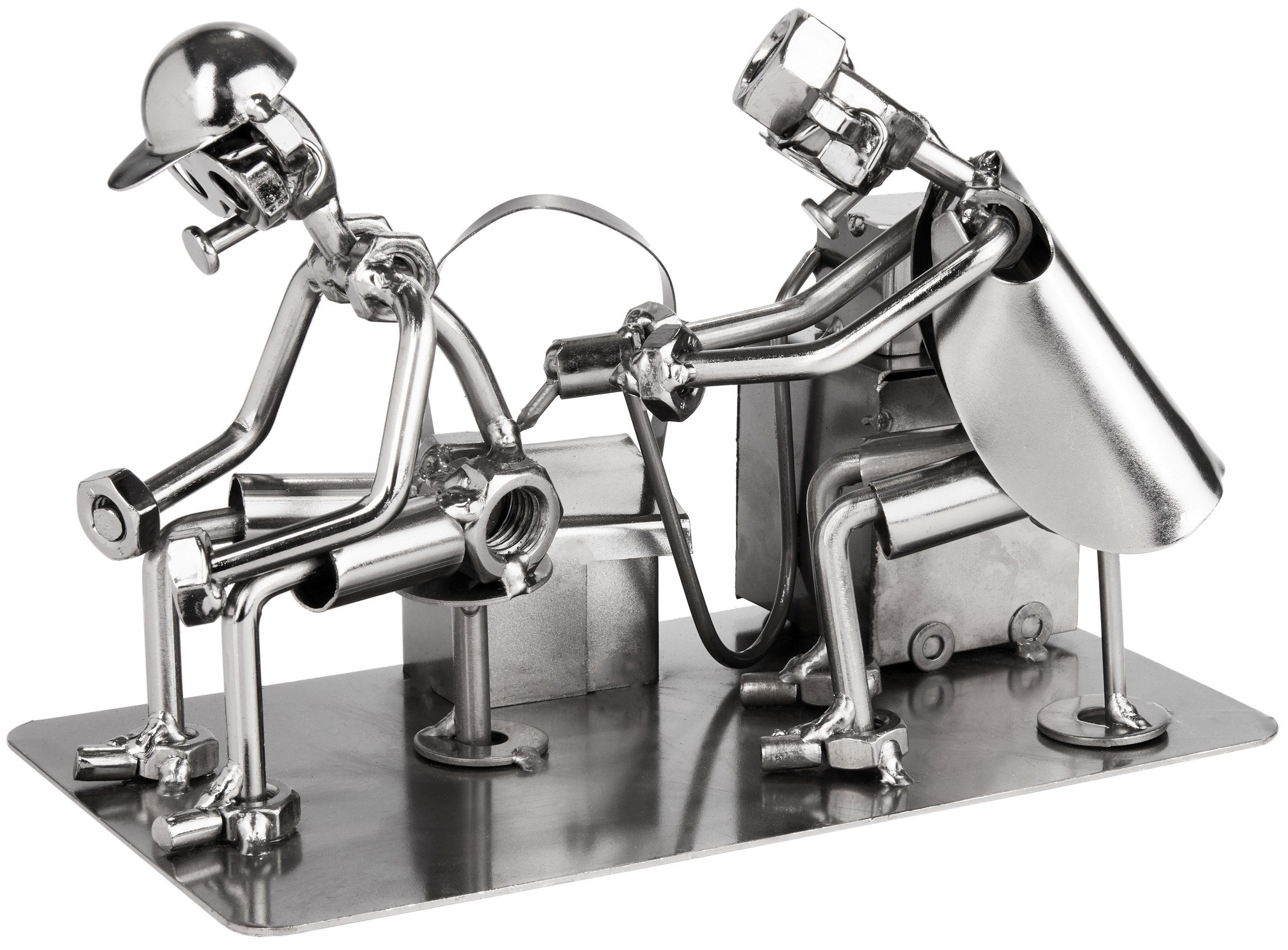 BRUBAKER Dekofigur Metallskulptur Schraubenmännchen Tätowierer (Tattoo Gesc günstig online kaufen