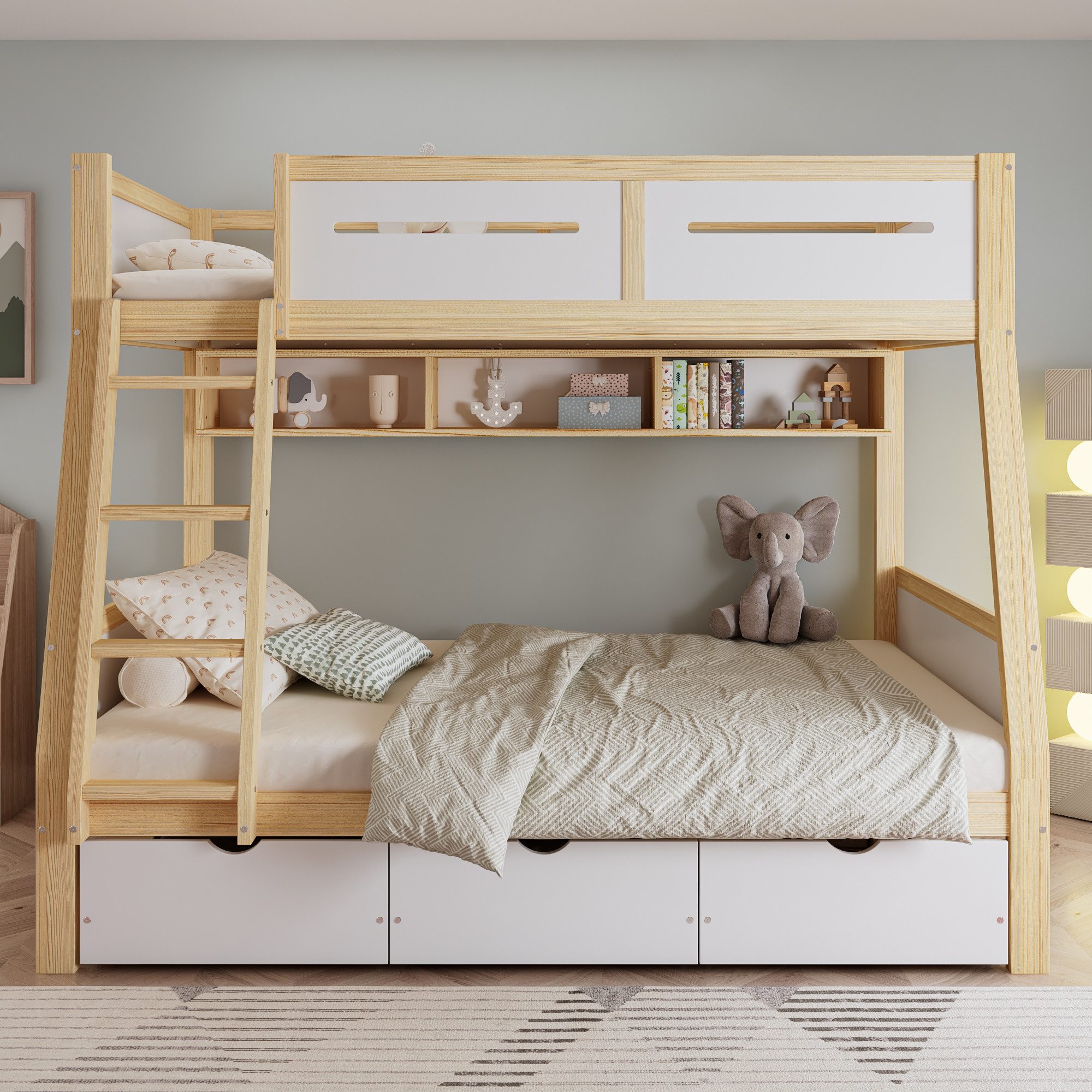 Merax Etagenbett 90x200cm/120x200 cm (Stauraum & günstig online kaufen