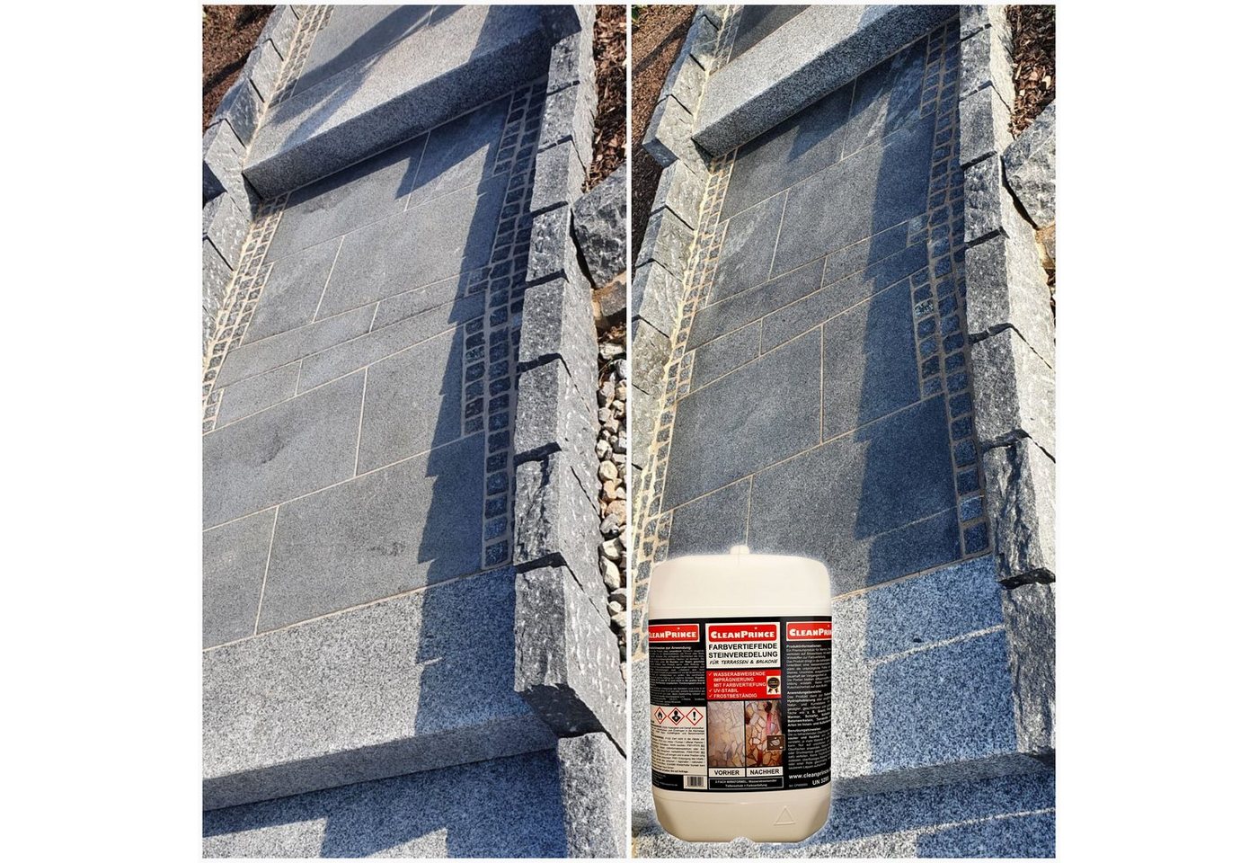Thumbnail - CleanPrince Farbvertiefende Steinveredelung für Terrassen und Balkone Naturstein-Imprägnierung