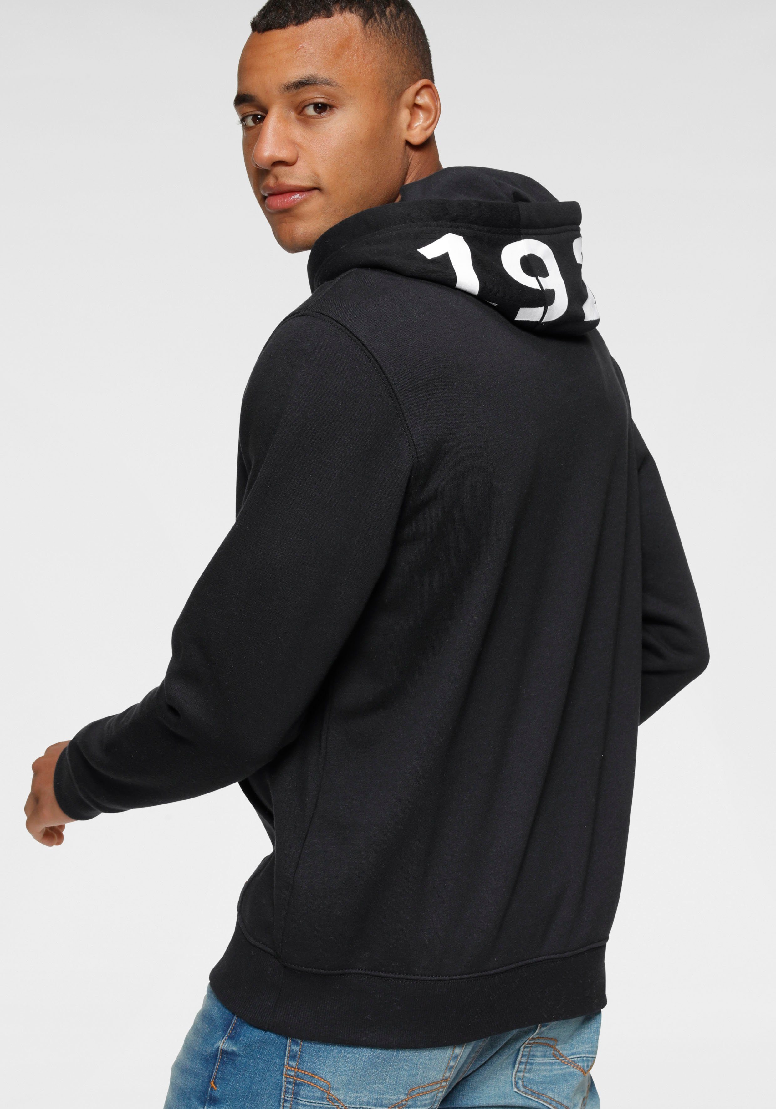 H.I.S Kapuzensweatshirt mit Print und Badge, Kapuze, für sportliche Outfits – Bild 2 von 5