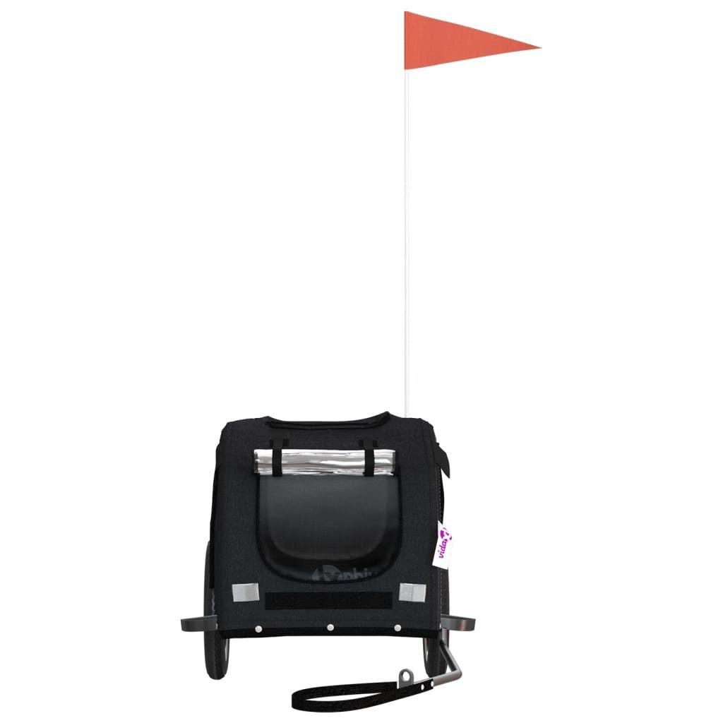 vidaXL Bicycle Dog Trailer 30 kg Bicycle Trailer for Dogs Black Oxford Fabric and Iron