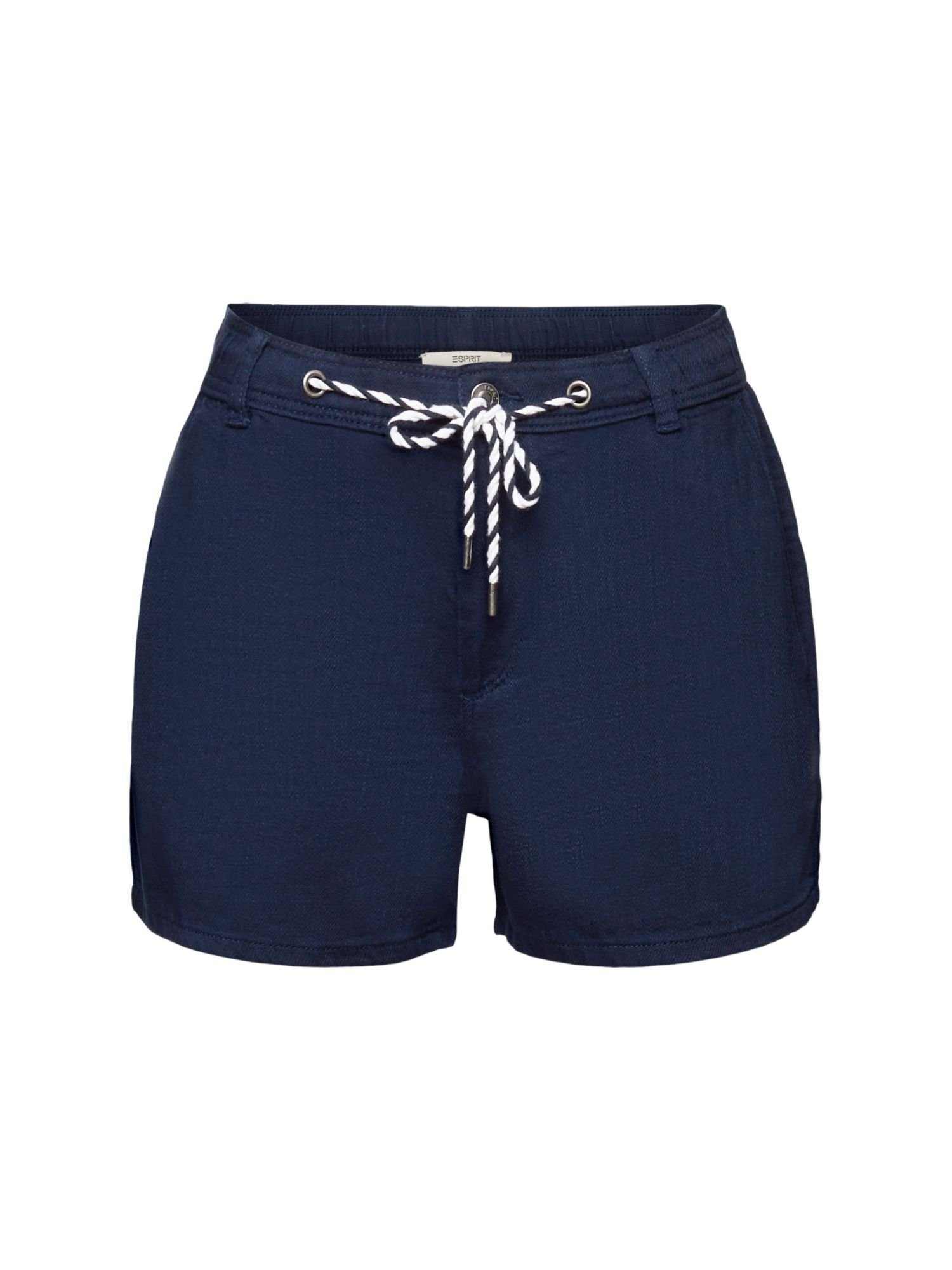 Baumwolle 100 NAVY % Twill-Shorts, Esprit Shorts (1-tlg)