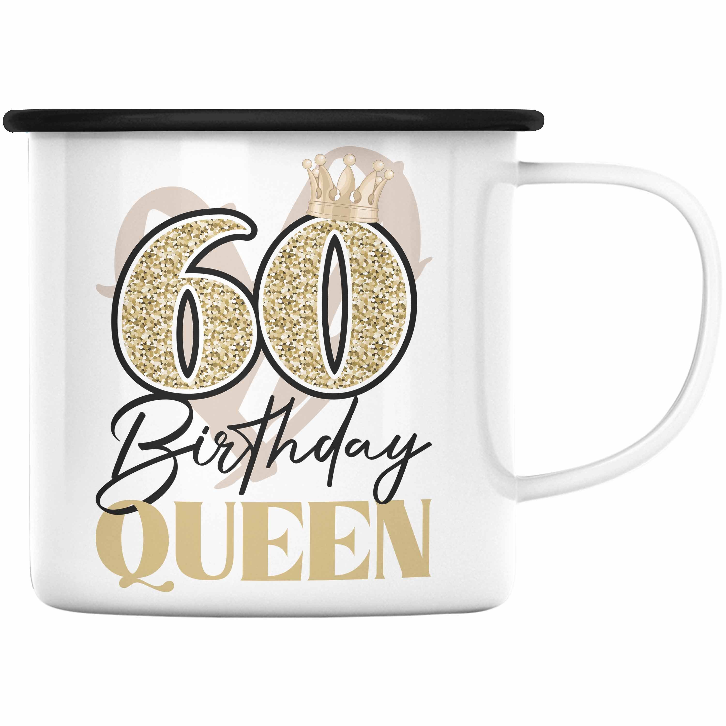 Frau 60. Trendation Lustig Tasse Emaille Geschenk Geburtstag Geschenke Schwarz Deko Lustig Frauen Thermotasse Geschenkidee - Trendation Mutter 60er 60