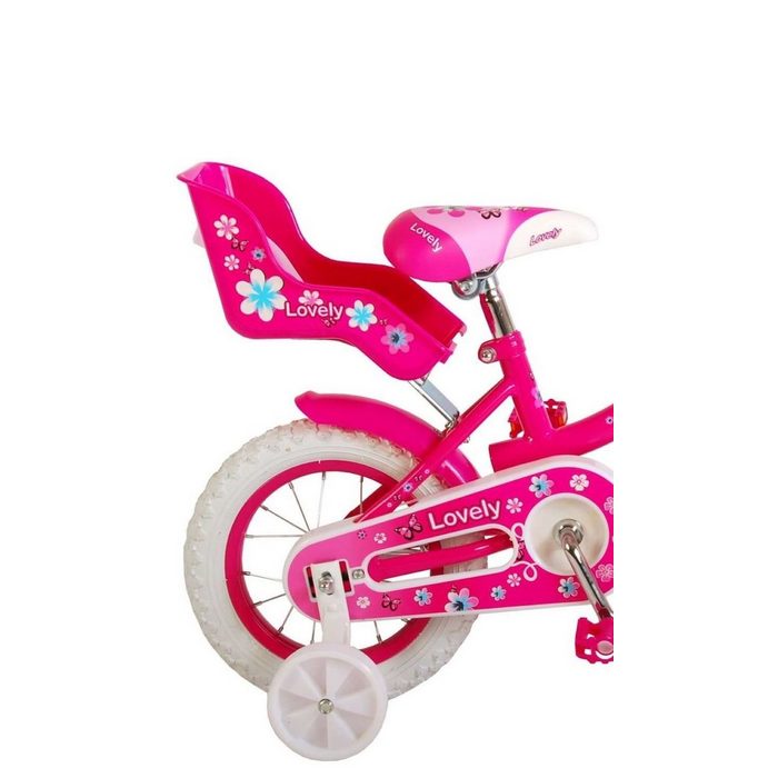 Volare Puppen Fahrradsitz Butterfly • Puppen Sitz für Kinderfahrräder • Pink Schmetterling