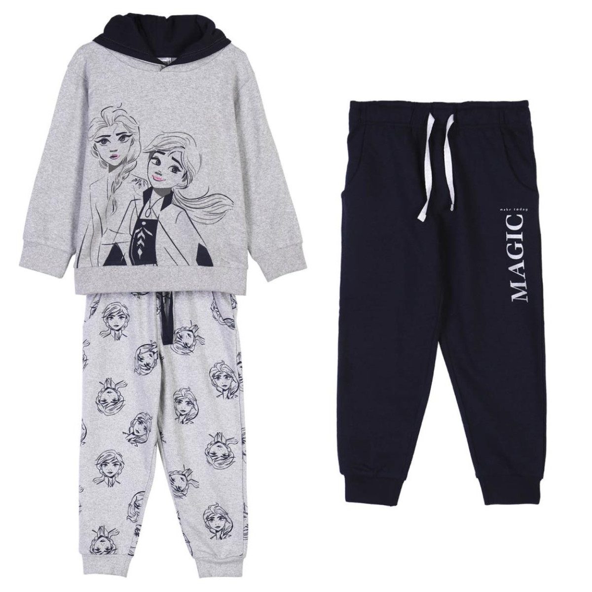 Jogginganzug Mädchen Disney Frozen 2 – 3-teiliges Set aus Baumwollmix