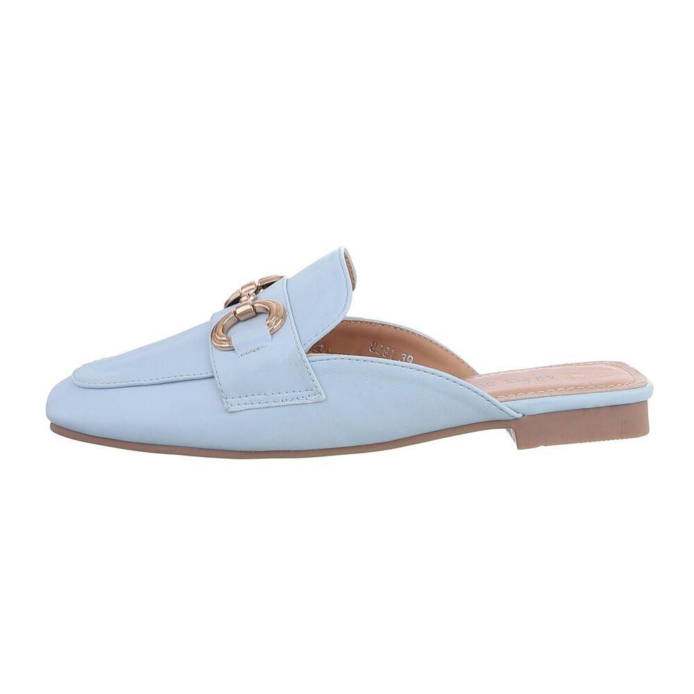 Ital-Design Damen Mules Freizeit Pantolette Blockabsatz günstig online kaufen