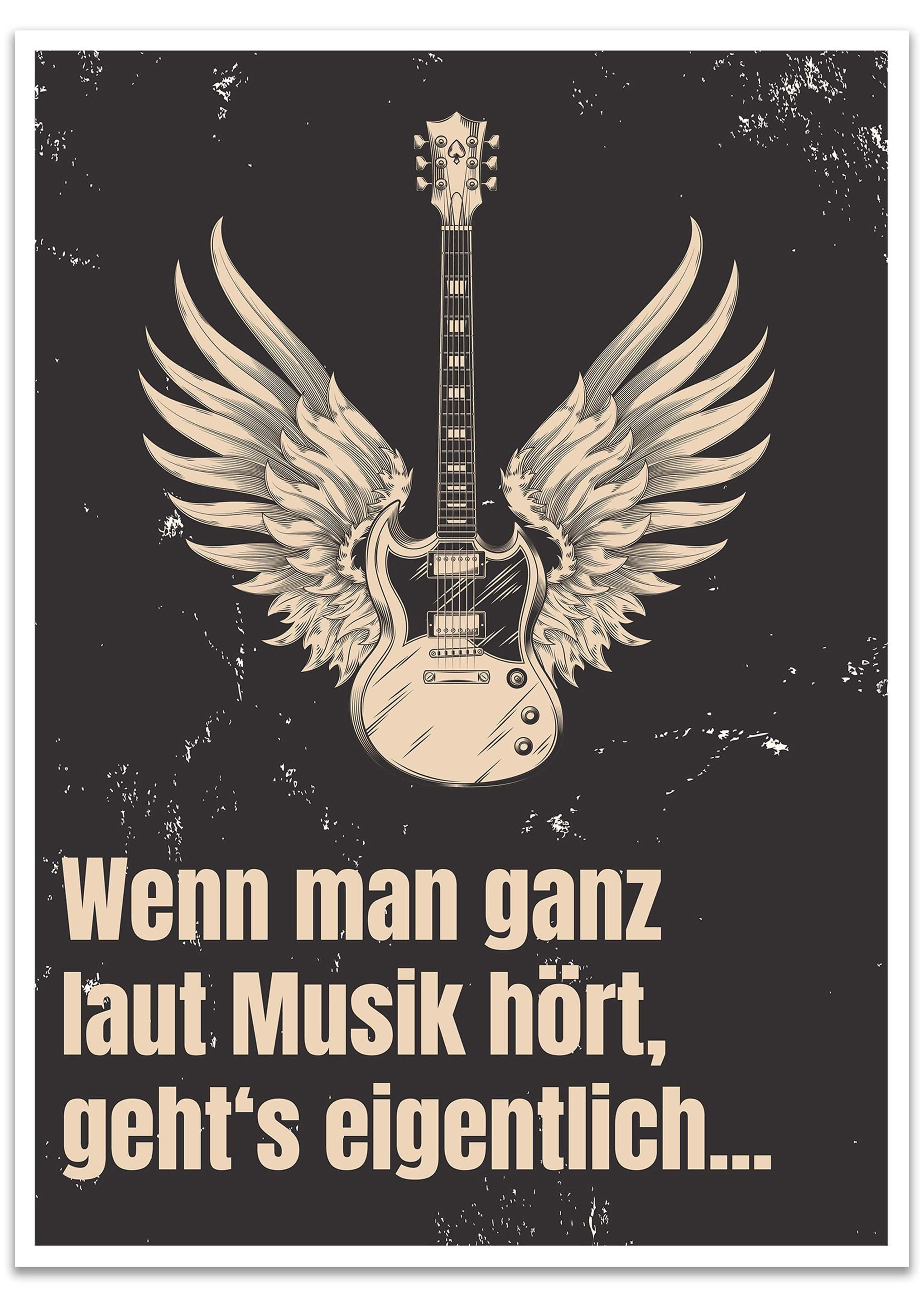 wandmotiv24 Poster Musik, Gitarre, Spruch, Sprüche (1 St), Wandbild, Wanddeko, Poster in versch. Größen