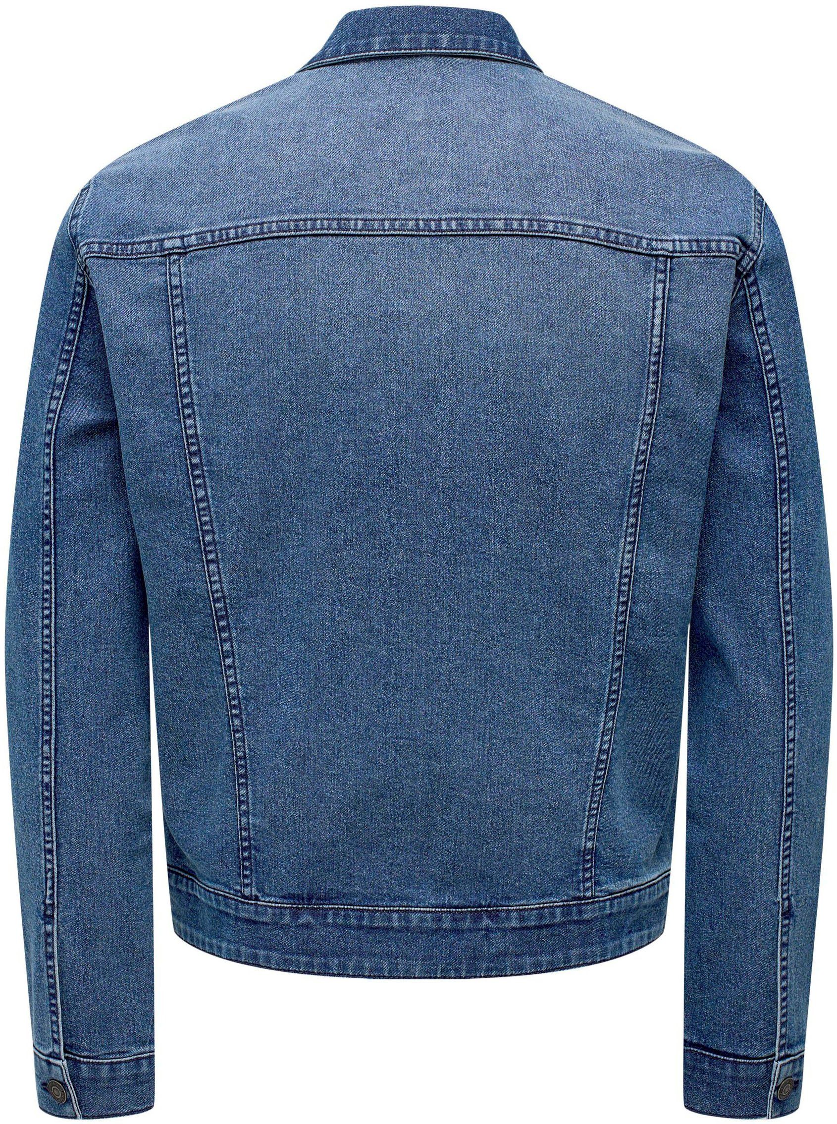 JACKET BLUE MID. Jeansjacke ONLY & ONSCOIN SONS 4333