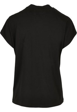 URBAN CLASSICS Kurzarmshirt Damen Ladies Oversized Cut On Sleeve Viscose Tee (1-tlg)