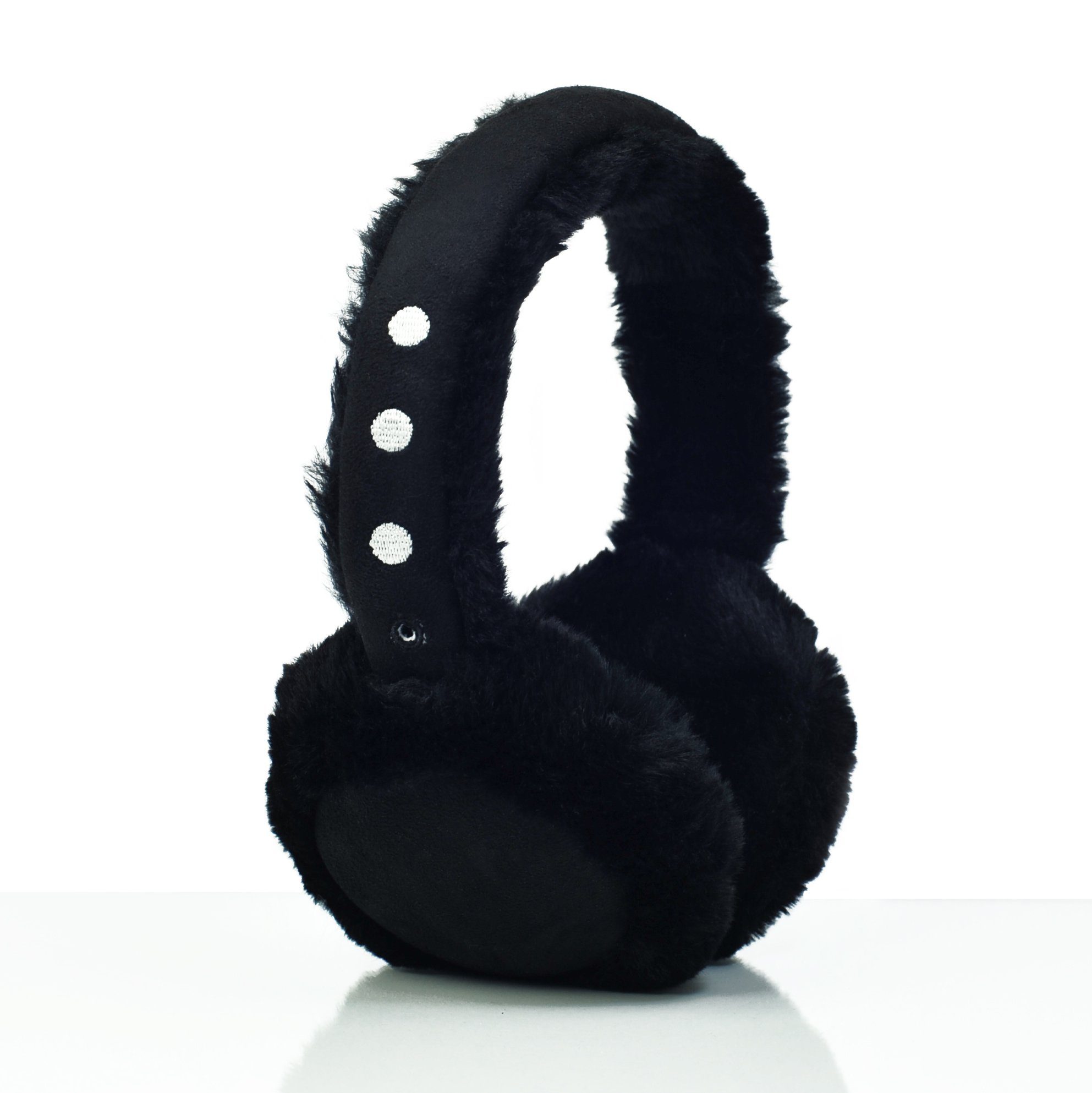 Leicke Bluetooth Musik Ohrenschützer-Kopfhörer Damen, Winter Ohrenwärmer, TÜV Bluetooth-Kopfhörer (Freisprechfunktion, Siri, Google Assistant, Bluetooth, Ohrwärmer) schwarz