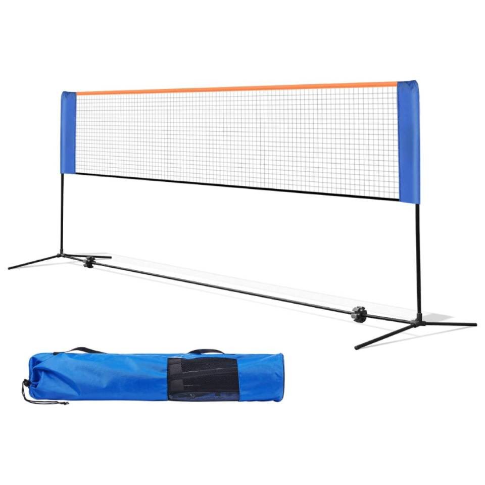TLGREEN Badmintonnetz Tennisnetz, 400cm / 500 cm Federballnetz (Faltbares Nylonnetz mit Tragetasche, Höhenverstellbar)