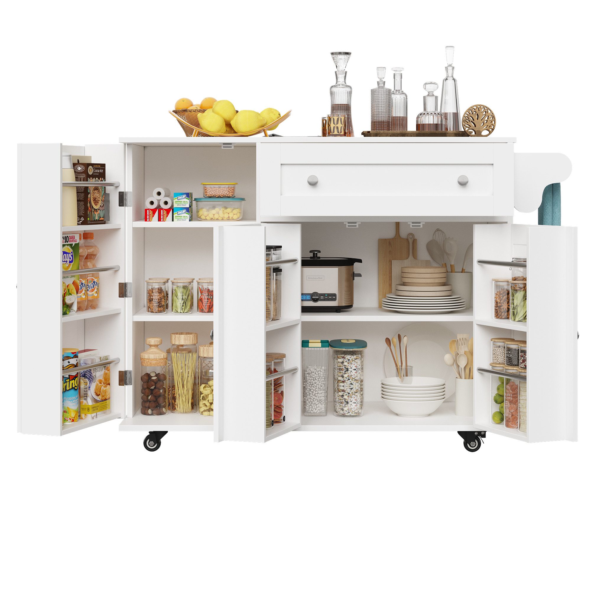 MODFU Küchenwagen Multifunktionsschrank Küchenschränke,Buffetschrank, (Mult günstig online kaufen