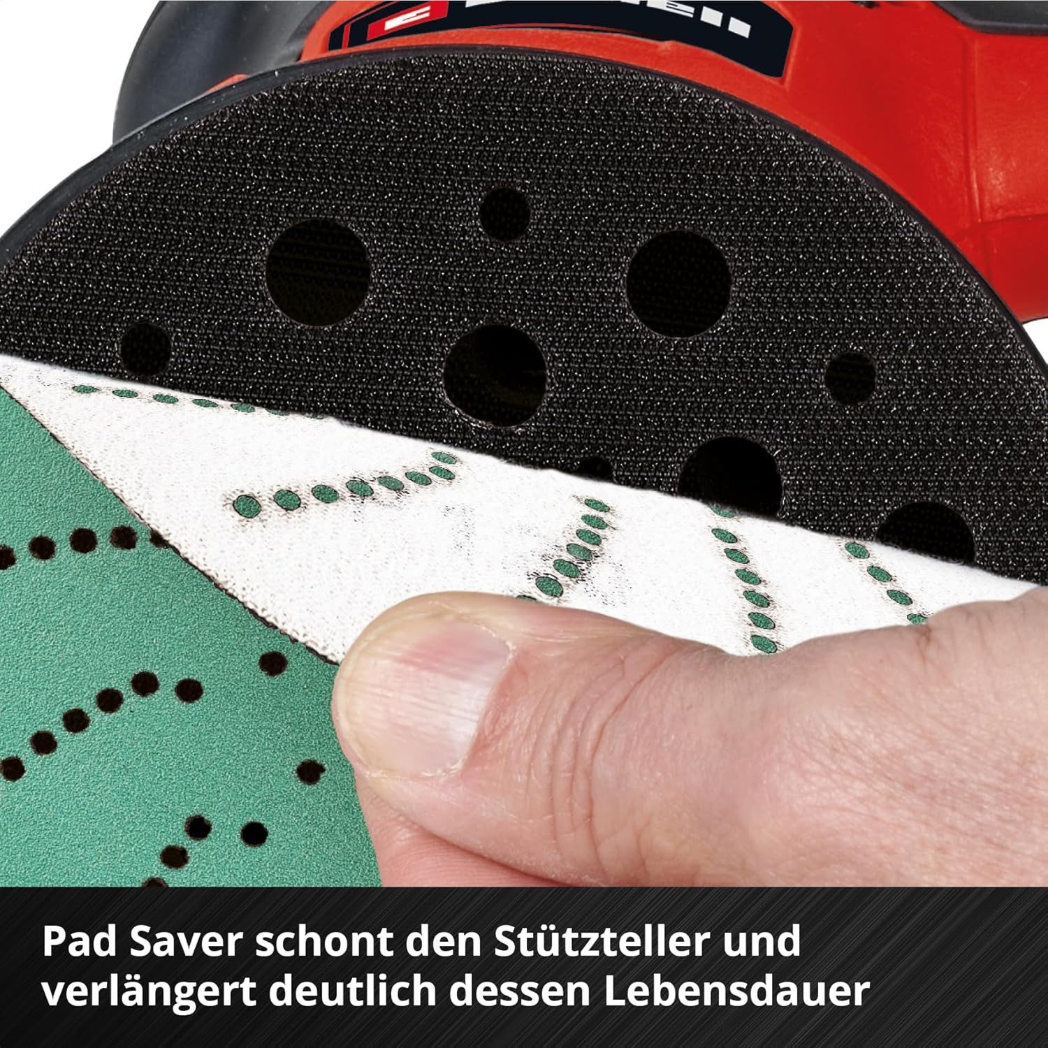 Einhell Schleifpapier, (1 St), Schleiftellerschoner, Ø 123 mm (doppelseitige Klettaufnahme, verlänger