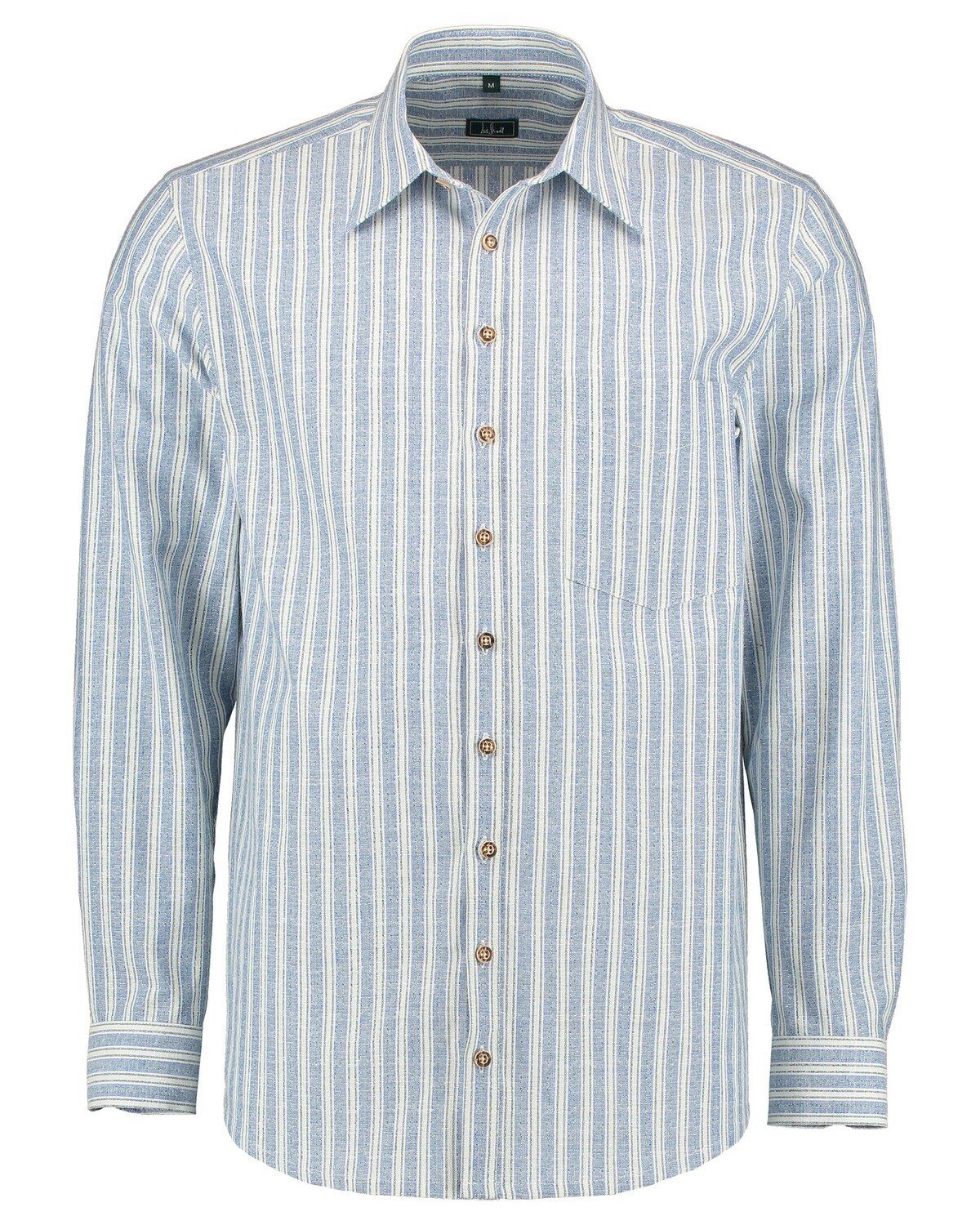 Luis Steindl Trachtenhemd Trachtenhemd Streifen Blau mit