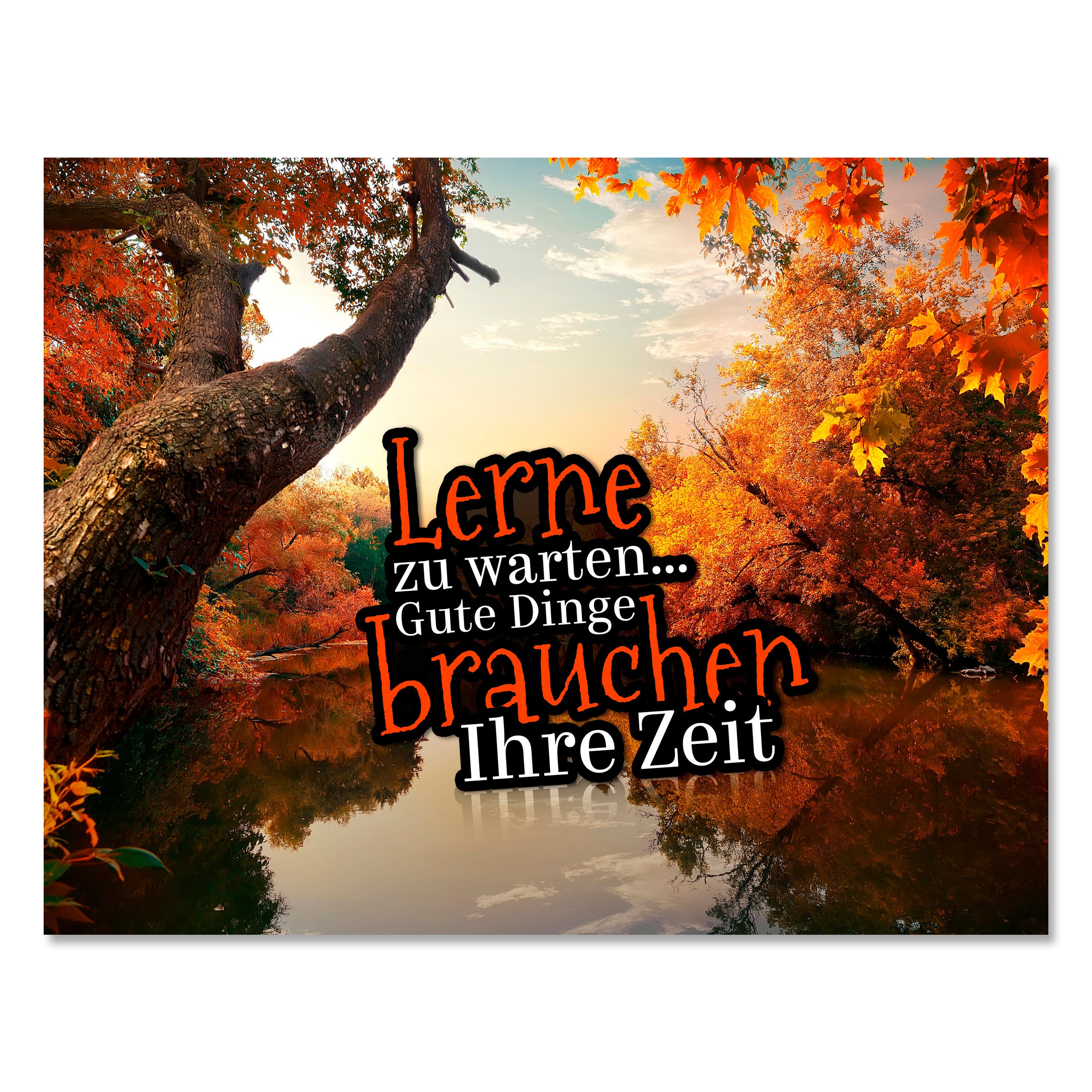 ᐅ wandmotiv24 Leinwandbild Motivation, Querformat, Lerne zu warten