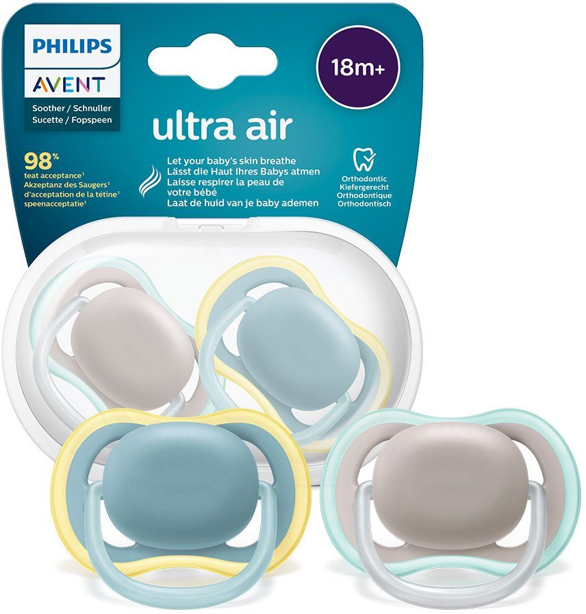 Sauger Neutral, ältere für AVENT Philips extra Schnuller ultra Babys bissfester air 18m+ SCF349/01,