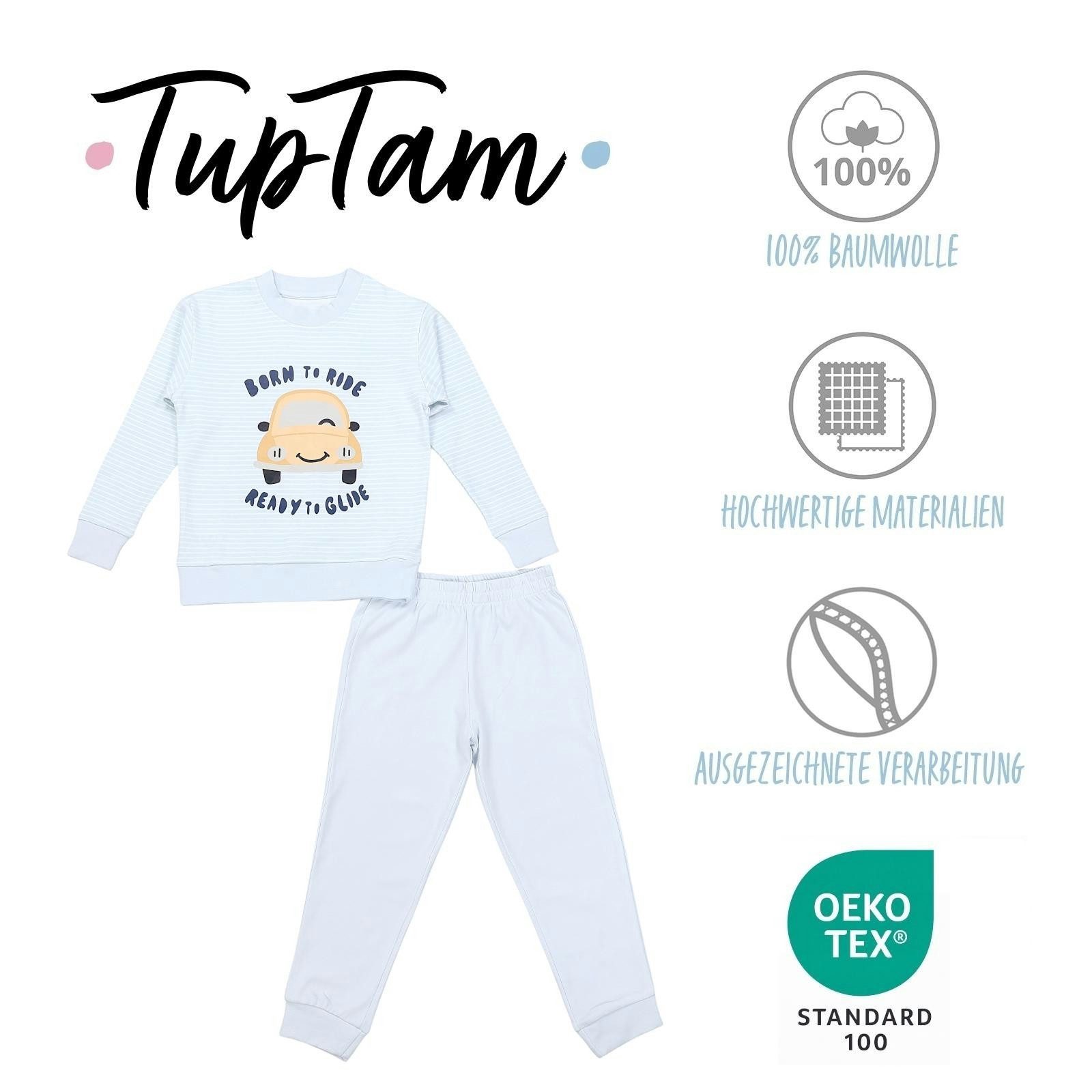 TupTam Schlafanzug Kinder Jungen Pyjama Schlafanzug Set Langarm Nachtwäsche 2-teilig – Bild 2 von 5