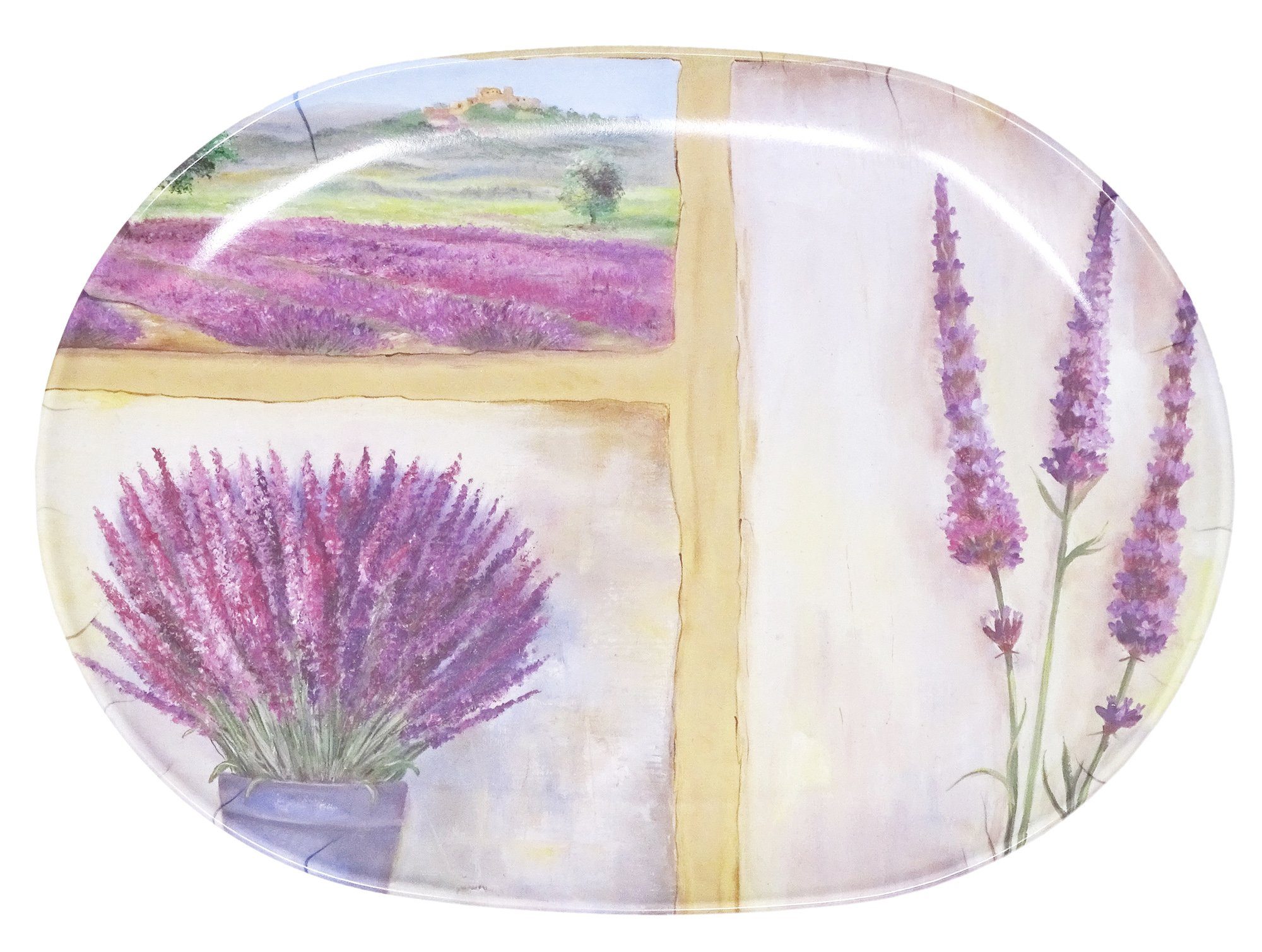 Lashuma Tablett »Lavendelernte«, Melamin, Serviertablett stapelbar,  Küchentablett oval online kaufen | OTTO