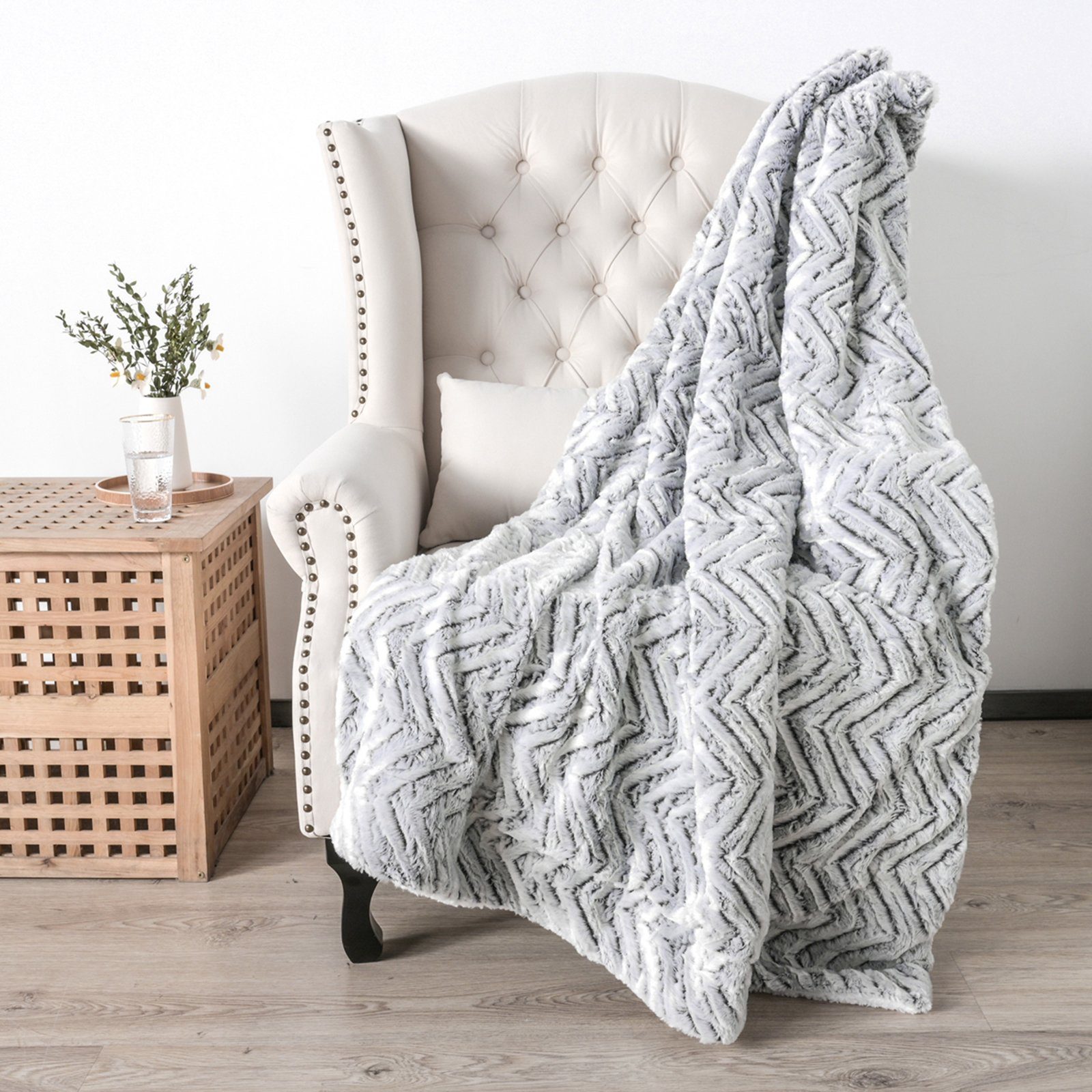 Rosnek Tagesdecke Doppellagig, warm, zottelig, dick, für Babydecke Sofa Bettwäsche, Winter Geschenk