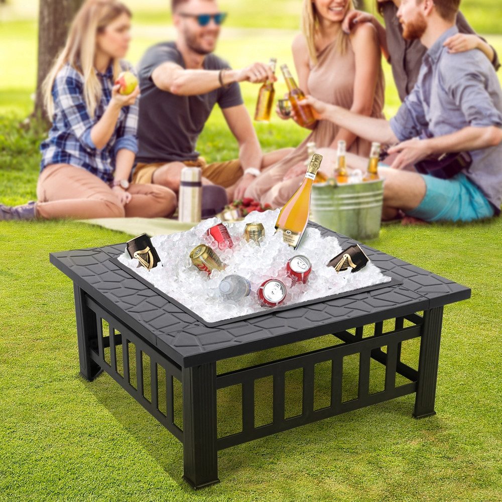 Yaheetech Feuerschale, Fire Pit für Terrasse Tischkamin