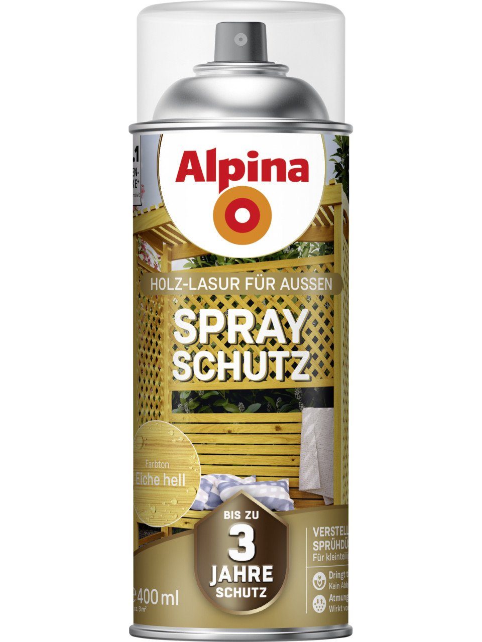 Alpina Lasur Alpina Spray-Schutz 0,4 L eiche hell