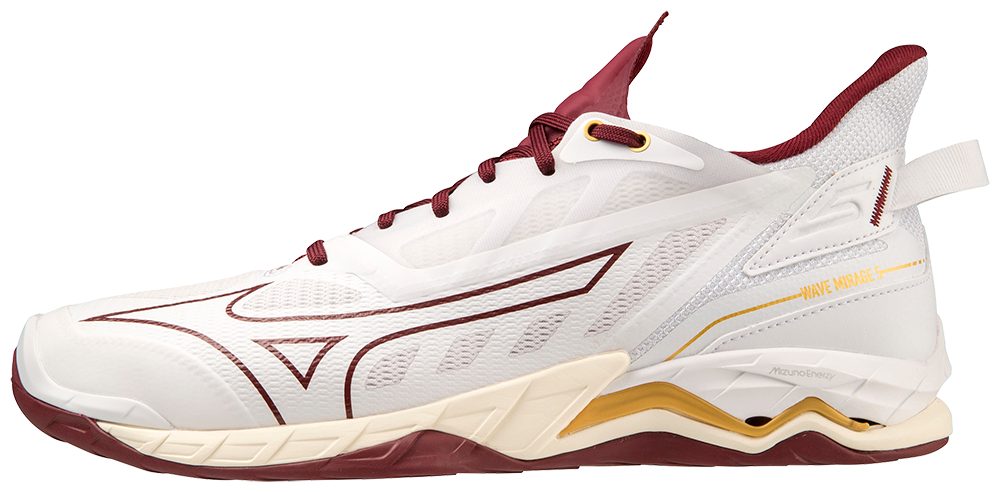 WAVE MIRAGE 5(W) WHTE/CABERNET/MP GOLD Indoorschuh
