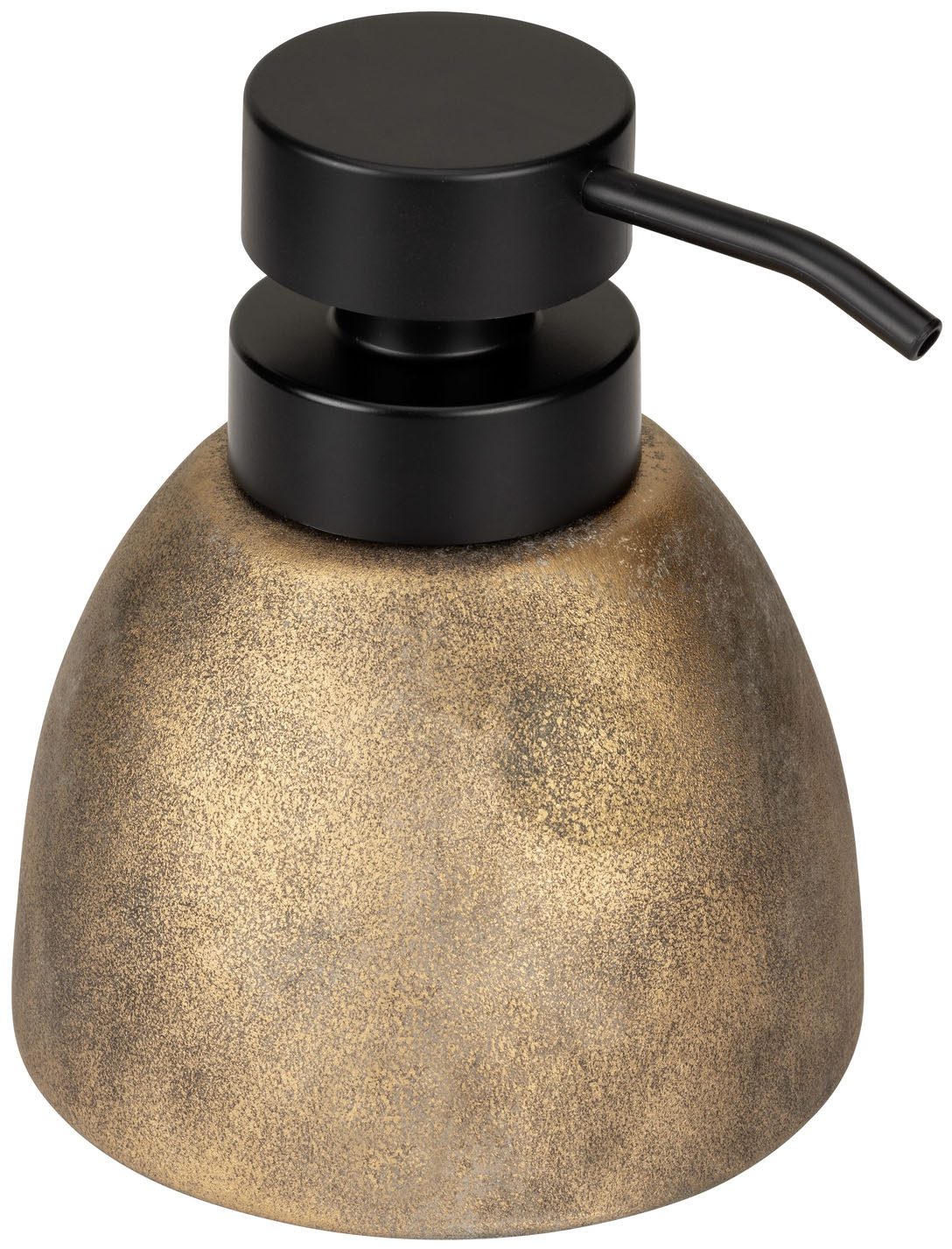 WENKO Seifenspender Tremea, Dosierspender in matter Bronze-Optik, hochwertige Keramik, 300 ml