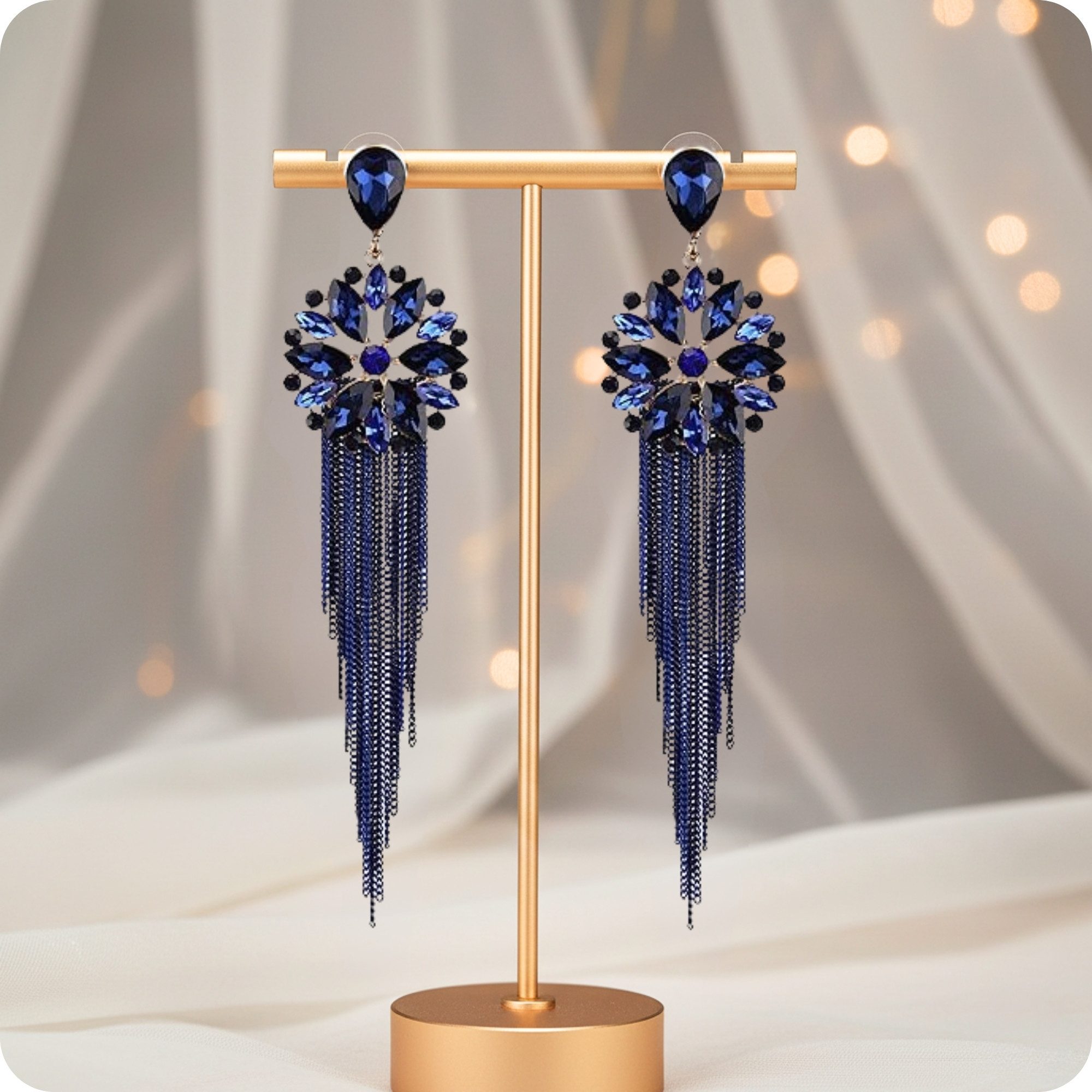 YouBella Ohrring-Set Kristall Quaste vergoldet Ohrringe Für Frauen & Mädchen (Party Wear, Mode, Geeignet für alle Anlässe), Best For Gifting, Hochzeit, Stilvoll