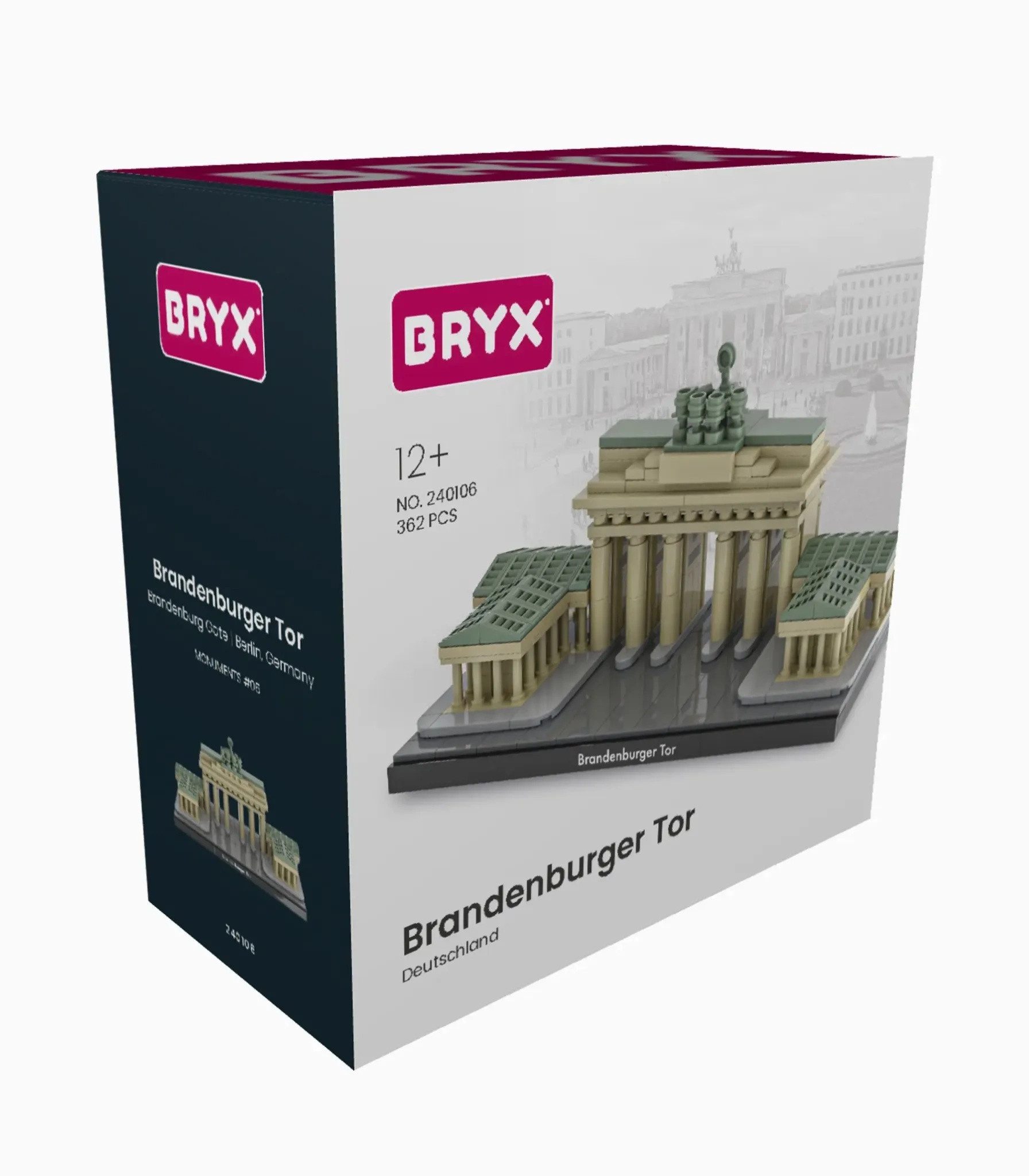 BRYX Brandenburger Tor (groß) Konstruktionsspielsteine, (362 St), Architekturmodell mit 362 Teilen