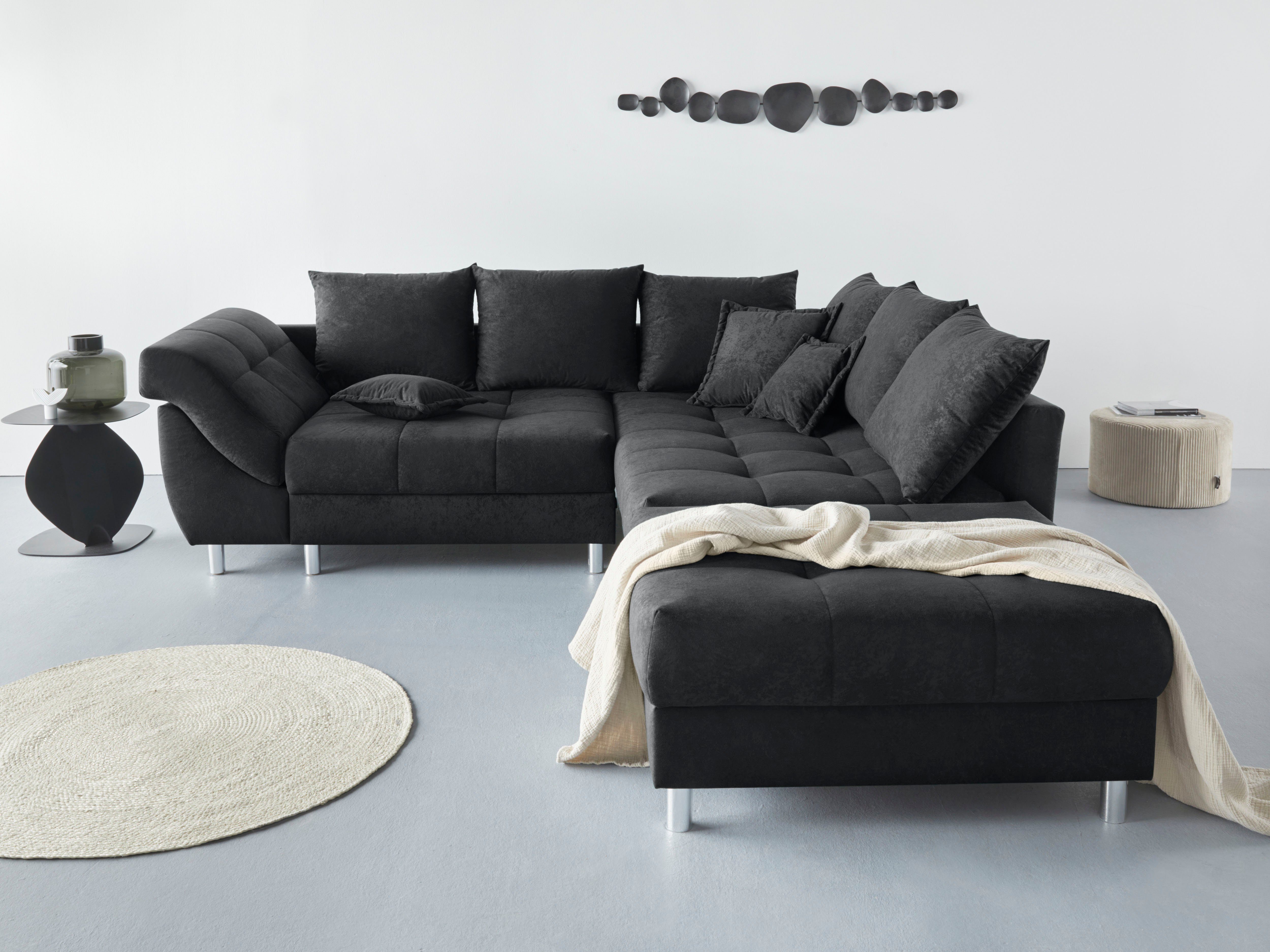 Joseli, und Ecksofa COLLECTION oder montierbar Recamiere links rechts AB (Spar-Set), Polstergarnitur Hocker,