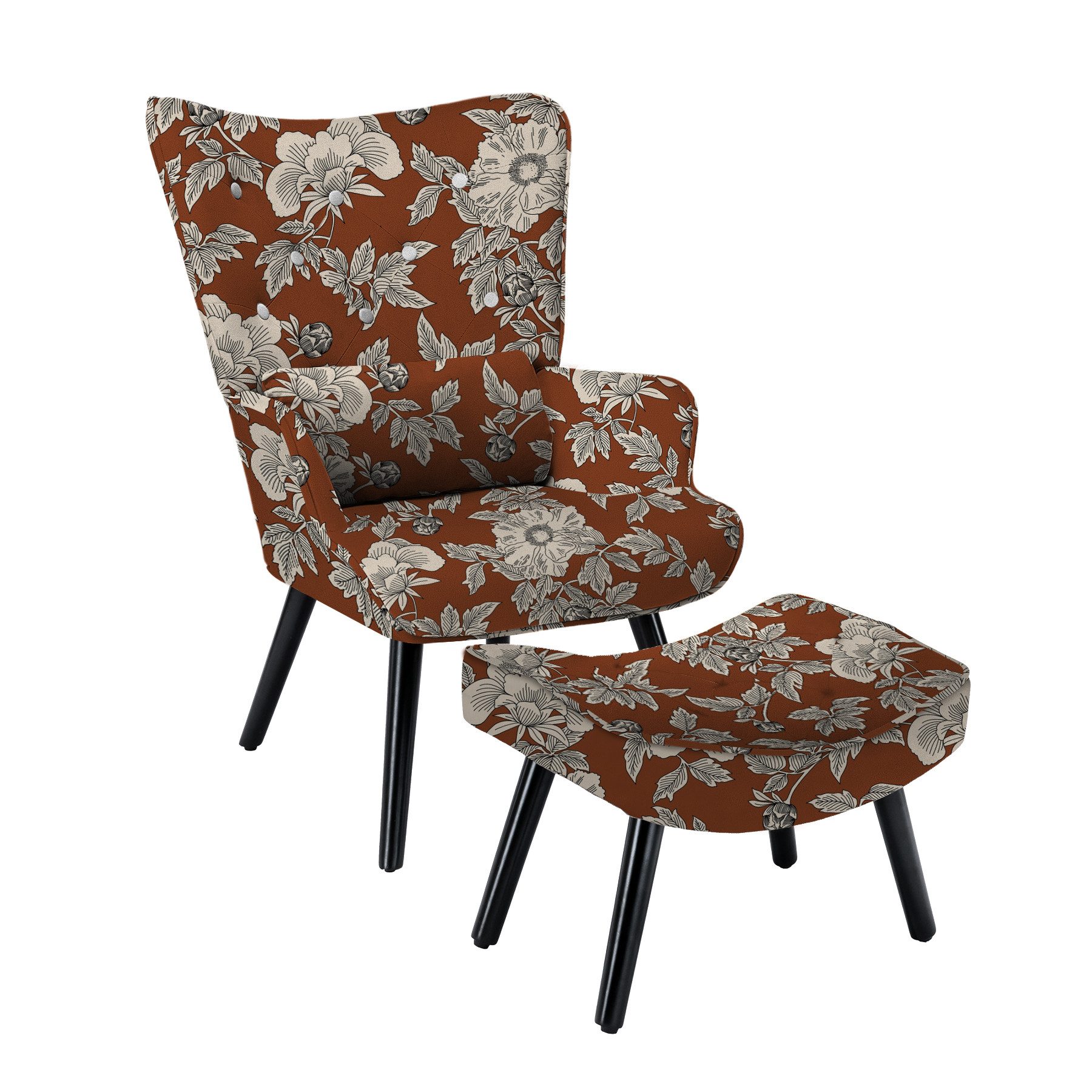 HomeMiYN Ohrensessel Relaxsessel Lehnstühle Patchwork Ohrensessel günstig online kaufen