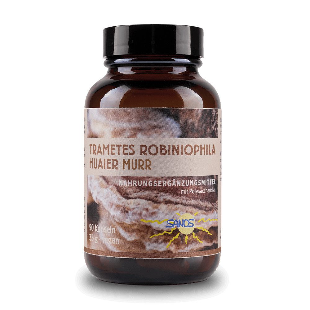 Sanos Trametes Robiniophila Huaier Murr - Pilzextrakt mit Polysaccharide Kapseln, 90 St., 35 g