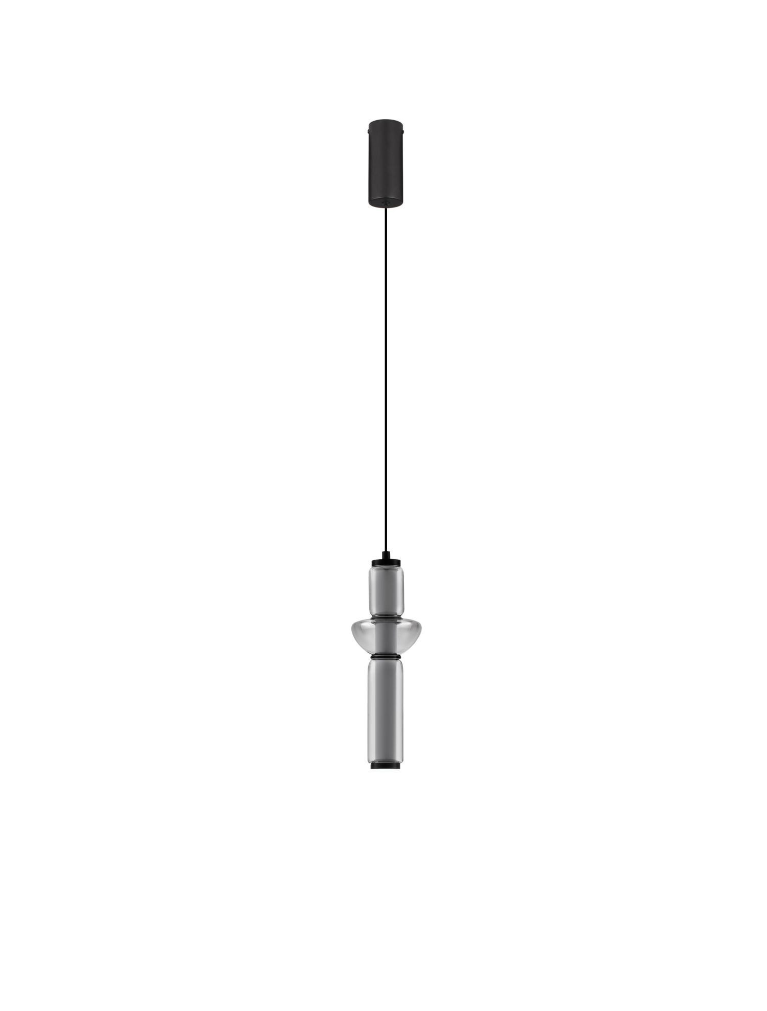 Licht-Erlebnisse Pendelleuchte SANDRA, LED fest integriert, Warmweiß, LED Hängelampe Schwarz Ø 12 cm warmweiß 3000 K 715 lm dimmbar