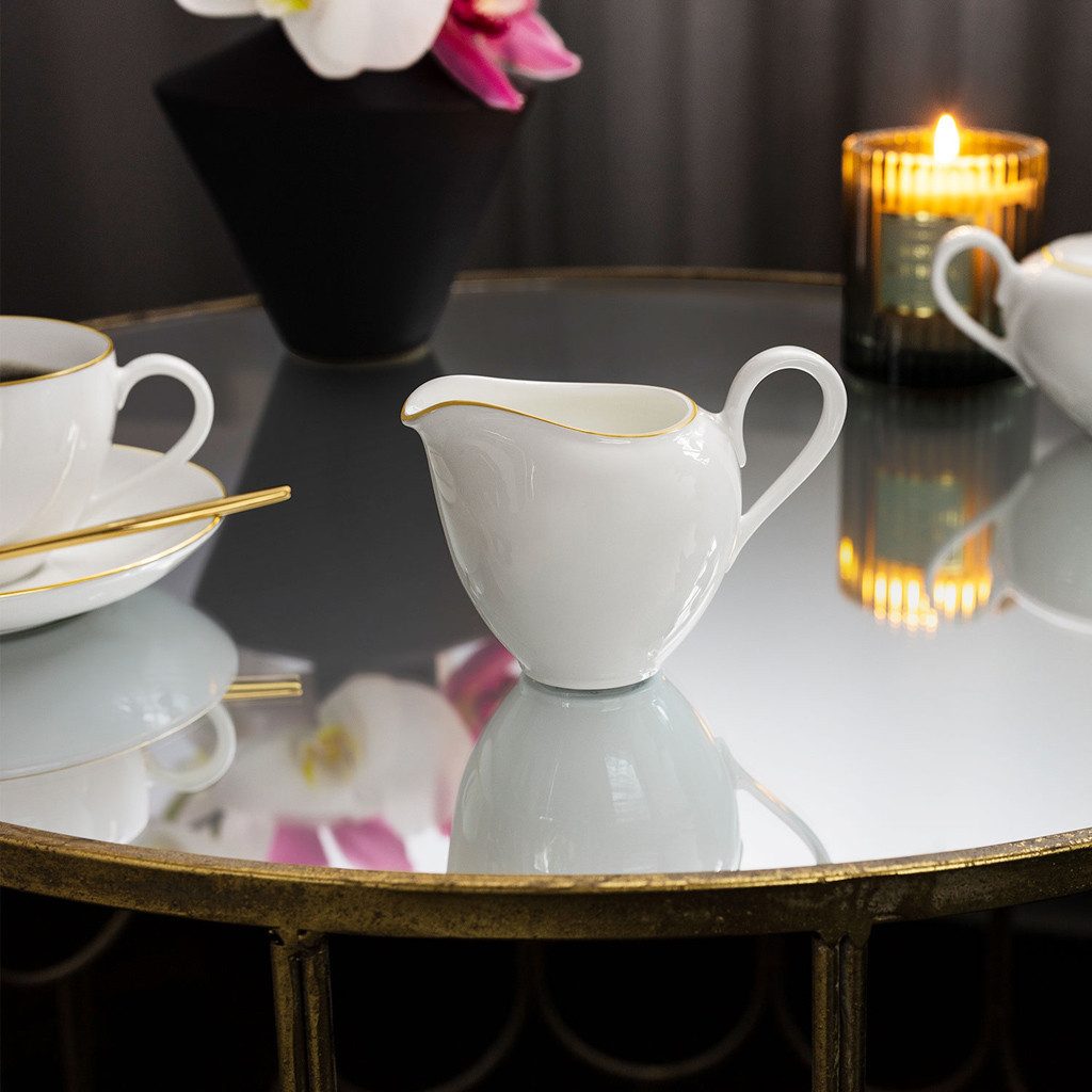 Villeroy & Boch Milchkännchen Anmut Gold Milchkännchen, (1-St), Premium Bone Porcelain, 1 Stck, spülmaschinenfest