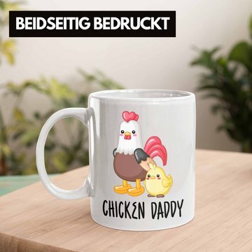 Trendation Tasse "Chicken Daddy" Tasse Lustiges Geschenk für Bauer Landwirt