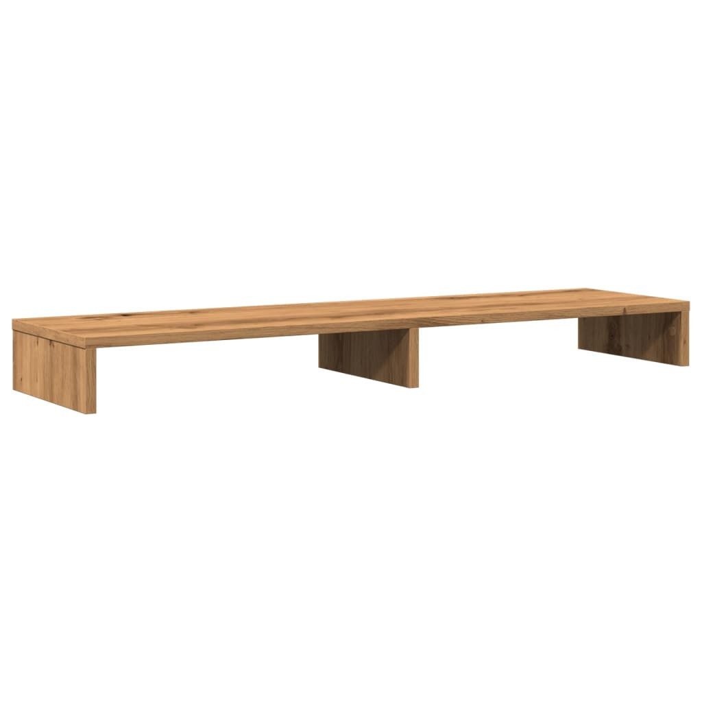 vidaXL Monitor-Halterung 100 x 27 x 10 cm Monitorständer Artisan-Eiche 100x27x10 cm Spanplatte, (2-tlg)