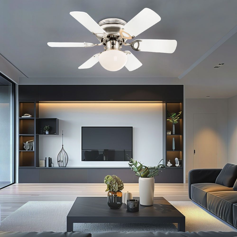 GLOBO LIGHTING Deckenventilator, LED Decken Ventilator Wohn Zimmer Lüfter RGB Fernbedienung