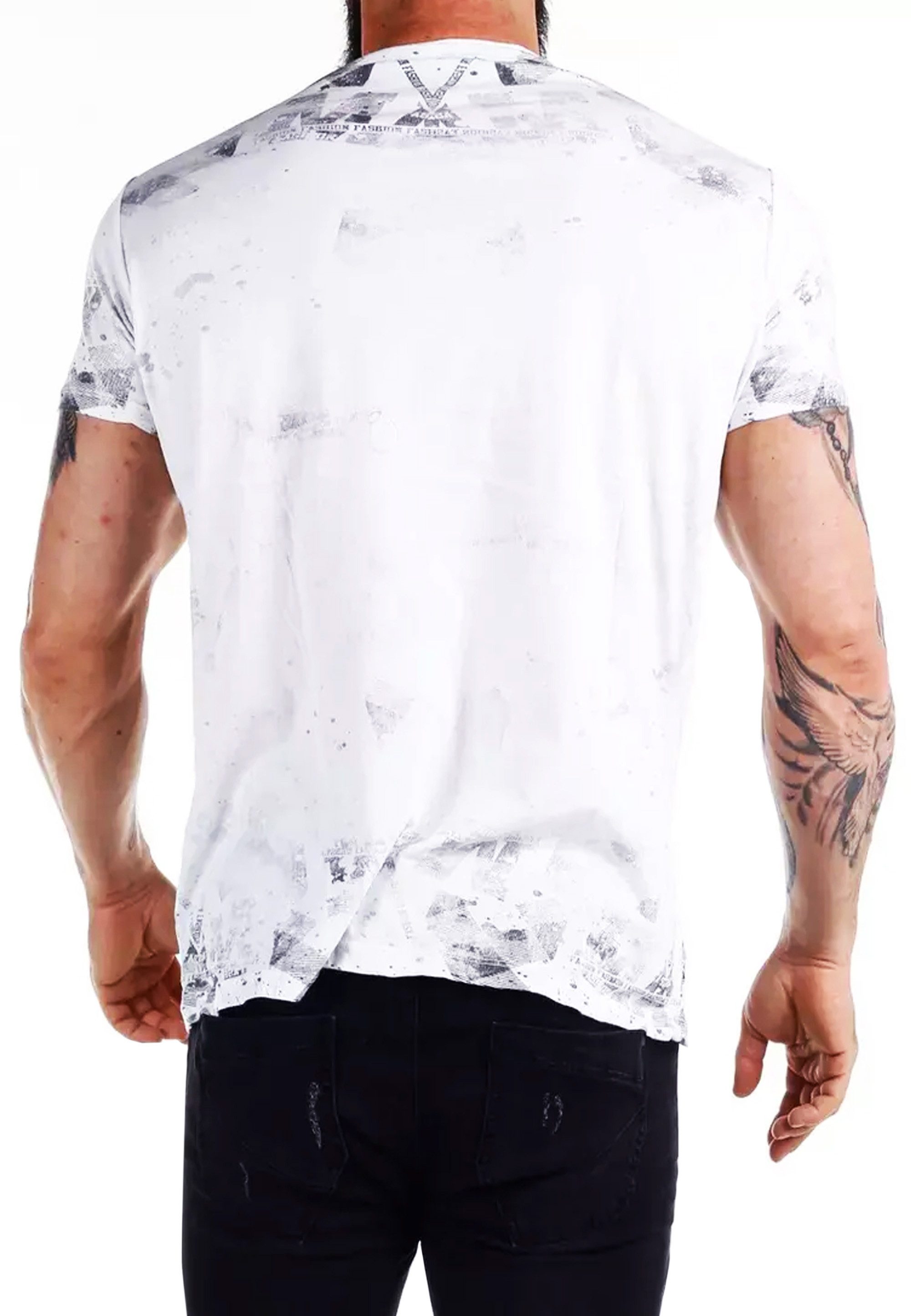 R-NEAL T-Shirt Original T-Shirt Rundhals X V-Neck Shirt Verwaschen Vintage günstig online kaufen