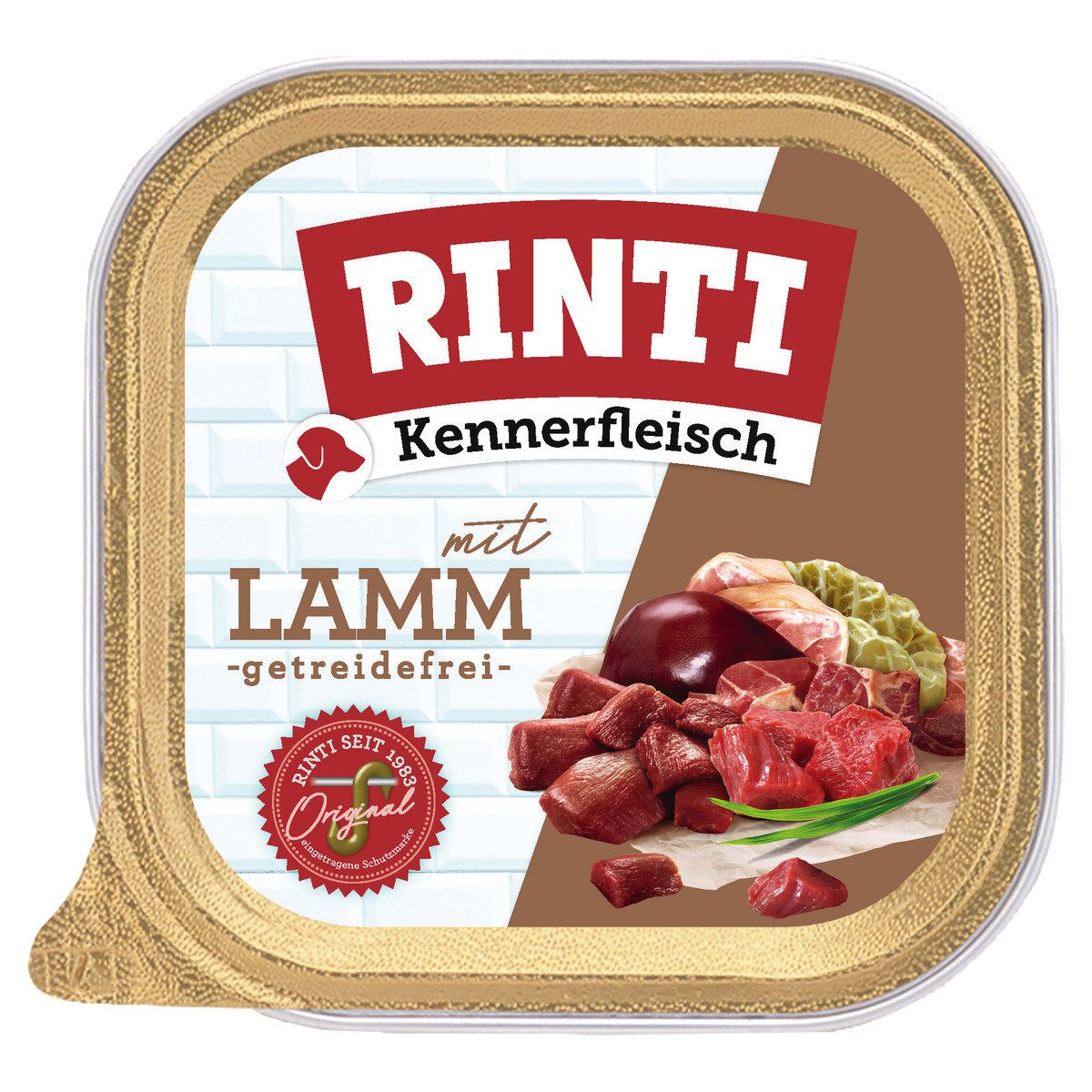 Rinti Kennerfleisch Plus mit Lamm 300 g - 9 Stück, Nassfutter für: Hund
